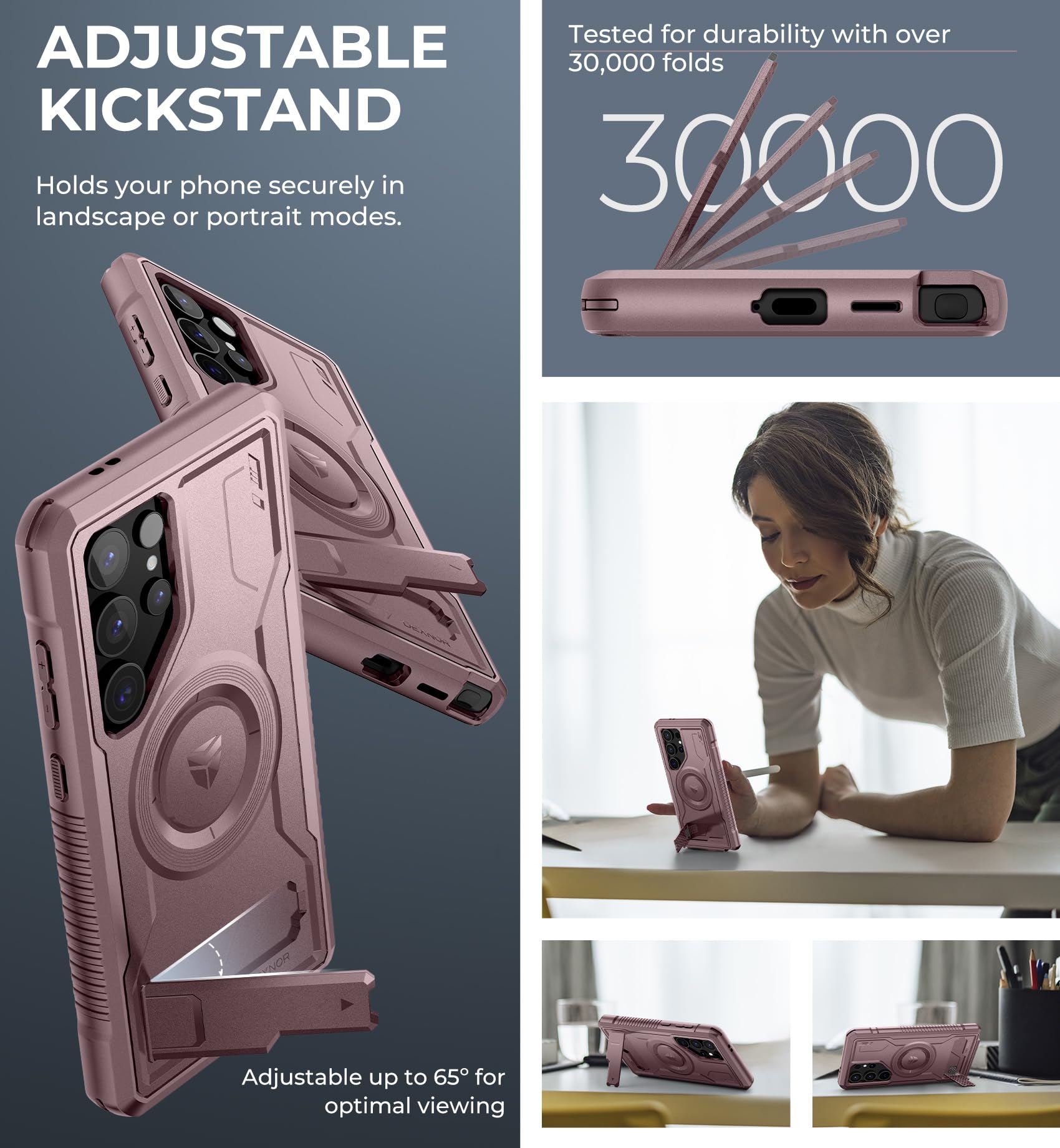 Foto 5 pulgar | Funda Magnética Dexnor Para Samsung Galaxy S24 Ultra Pink - Venta Internacional.
