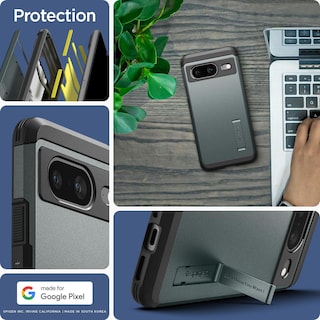 Foto 2 | Funda De Teléfono Spigen Tough Armor Para Pixel 8 (2023) Abyss Green - Venta Internacional.