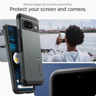 Foto 5 | Funda De Teléfono Spigen Tough Armor Para Pixel 8 (2023) Abyss Green - Venta Internacional.