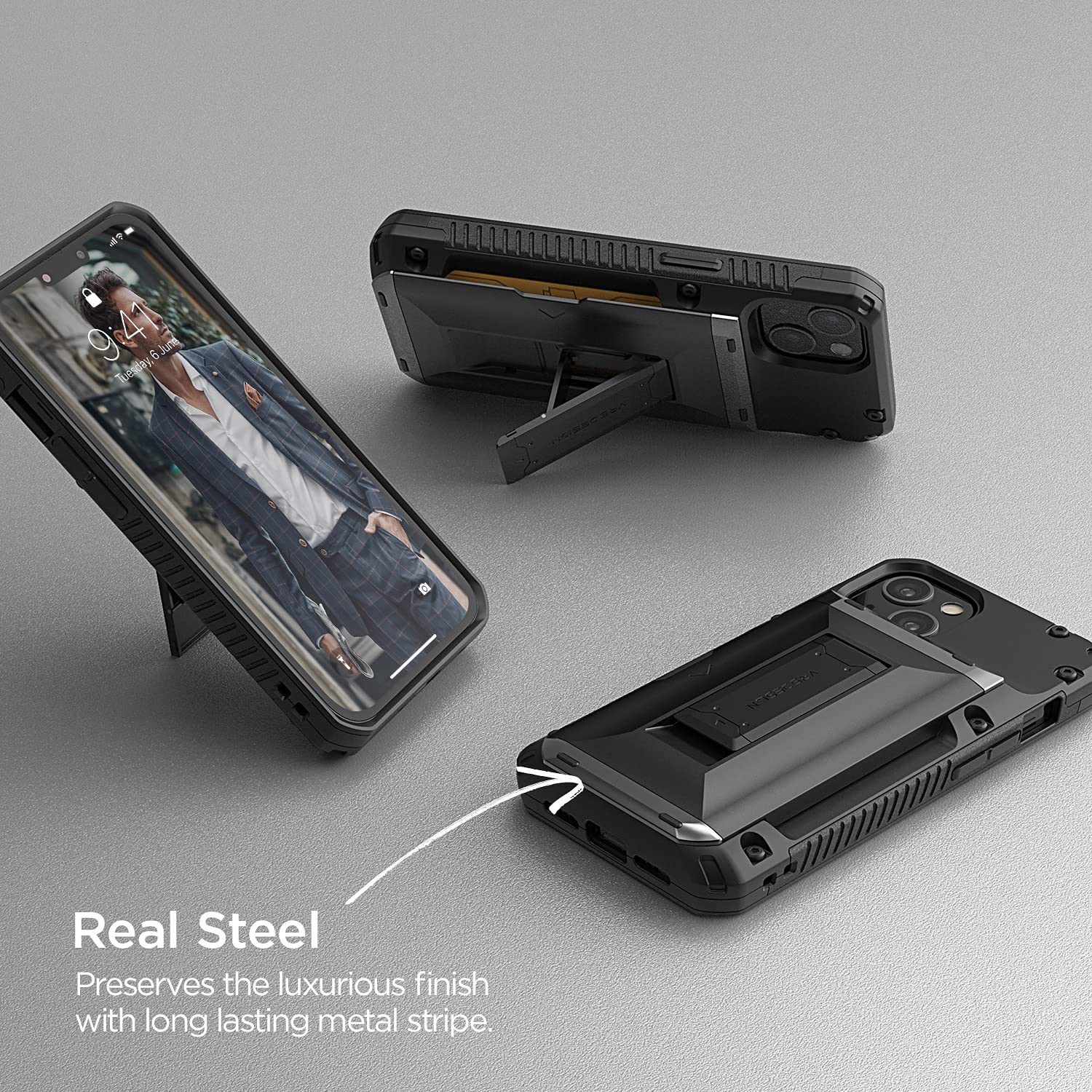Foto 3 pulgar | Funda Vrs Design Damda Glide Hybrid Con Tarjetero Para Iphone 13 - Venta Internacional.