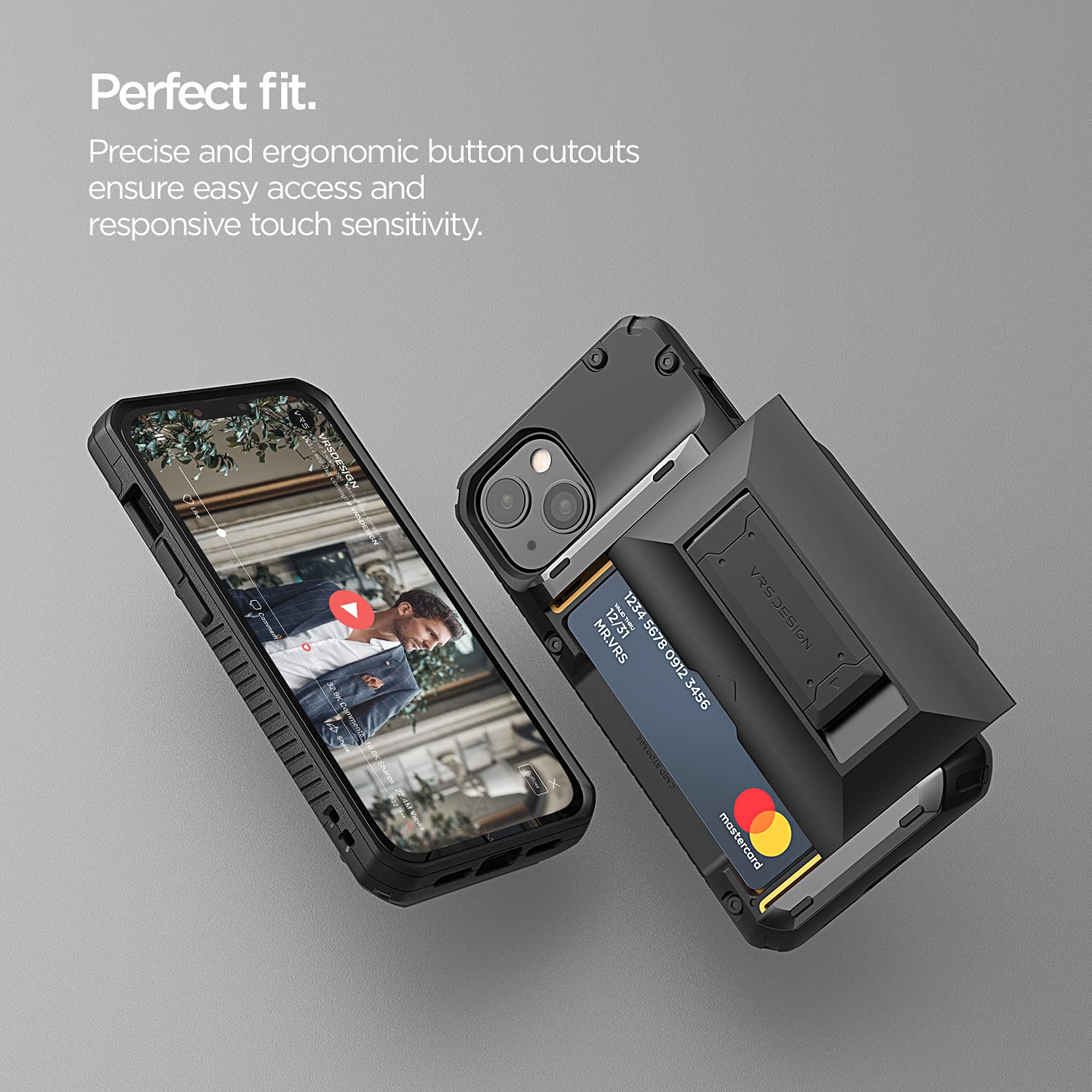 Foto 4 pulgar | Funda Vrs Design Damda Glide Hybrid Con Tarjetero Para Iphone 13 - Venta Internacional.