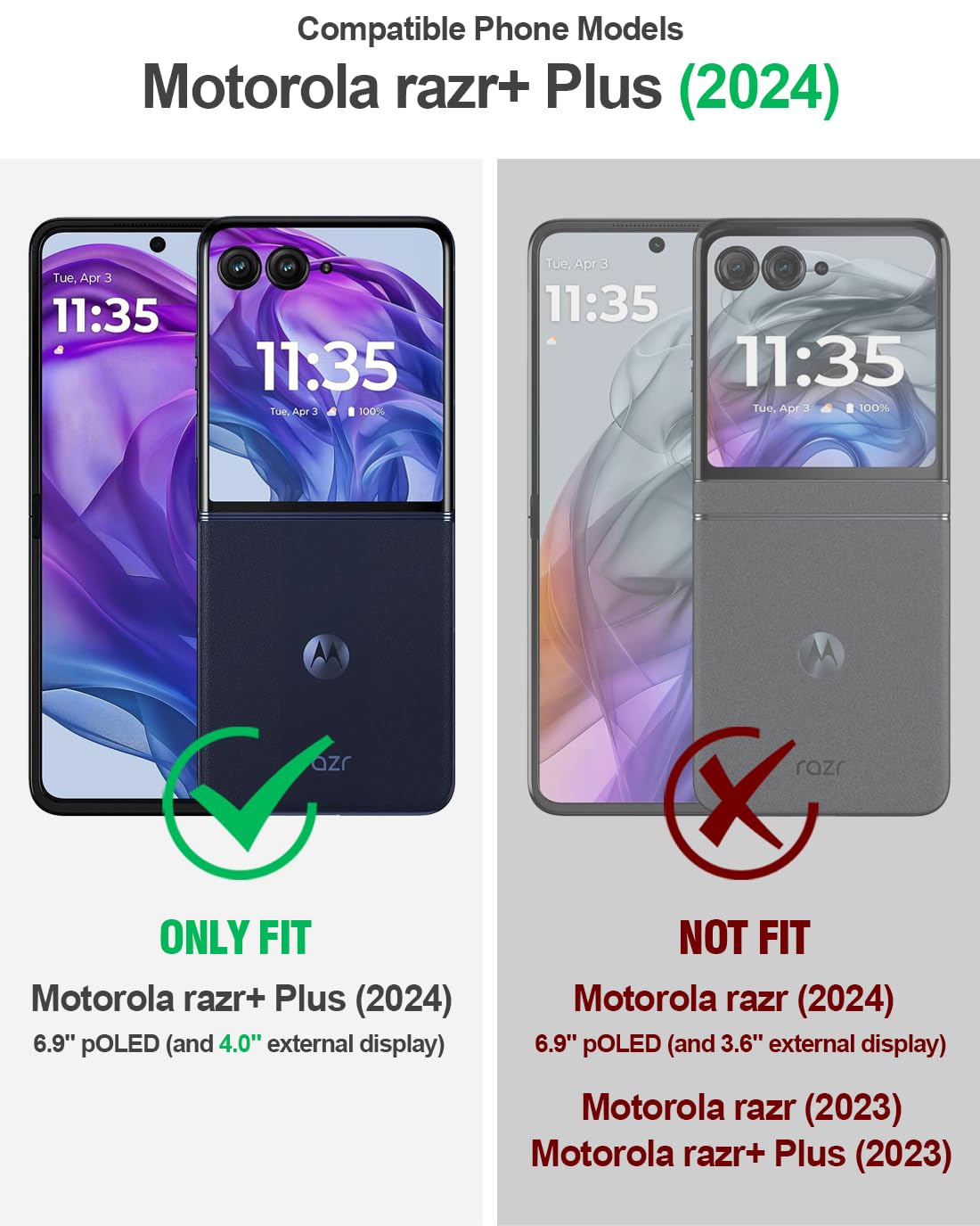 Foto 2 | Funda Poetic Spartan Para Motorola Moto Razr Plus 2024 Azul - Venta Internacional.