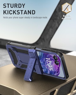Foto 4 | Funda Poetic Spartan Para Motorola Moto Razr Plus 2024 Azul - Venta Internacional.