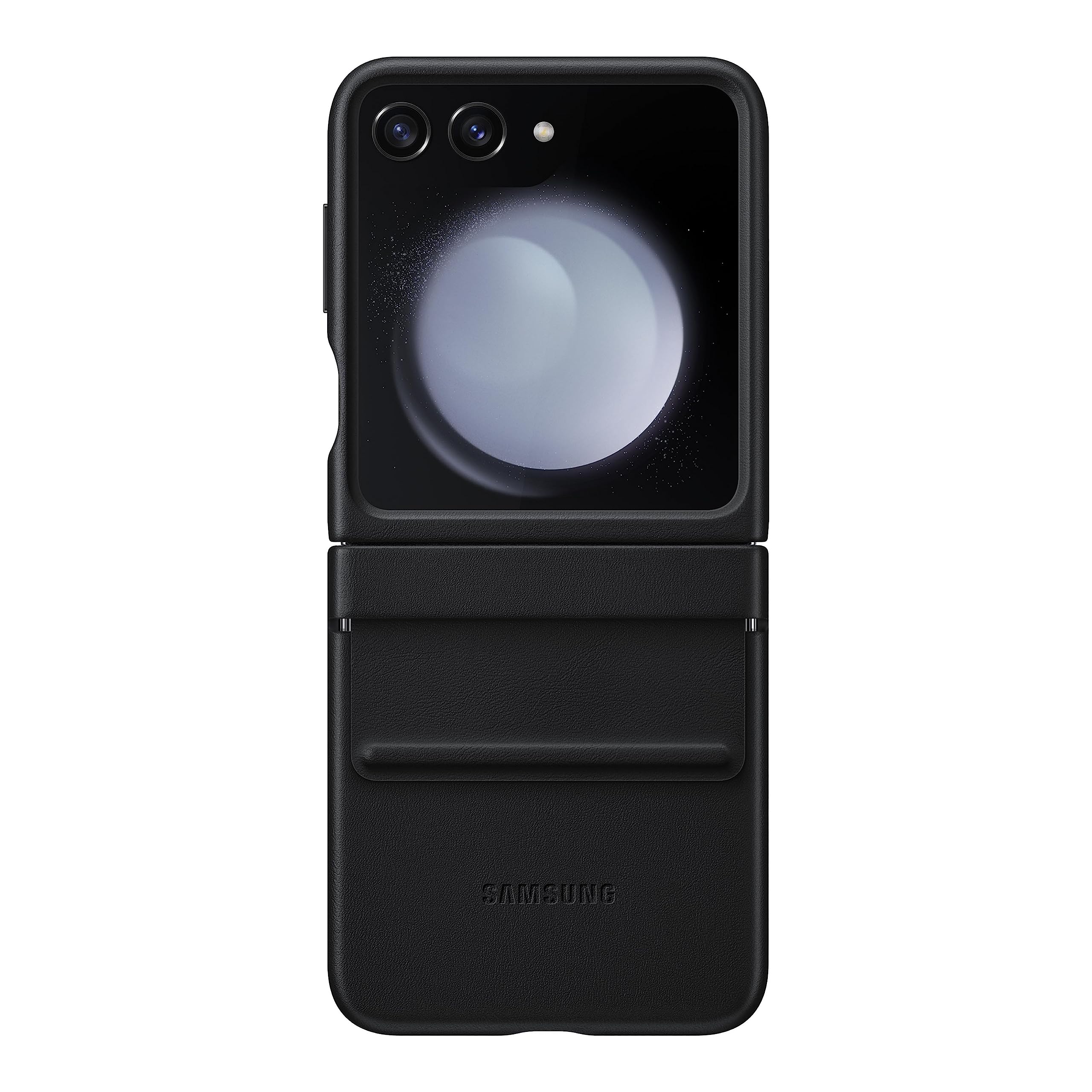 Foto 2 pulgar | Funda De Piel Ecológica Con Solapa Para Samsung Galaxy Z Flip5, Color Negro - Venta Internacional.