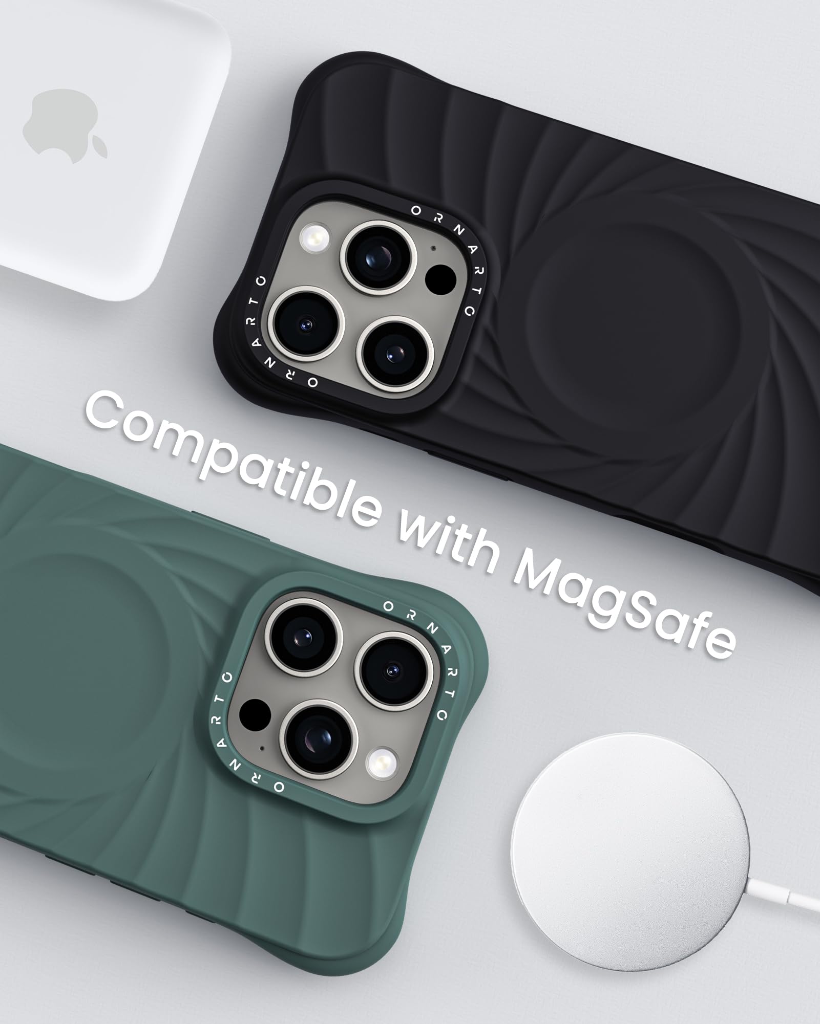 Foto 8 pulgar | Funda De Teléfono Ornarto Vortuxe Para Iphone 16 Pro Max Negra - Venta Internacional.