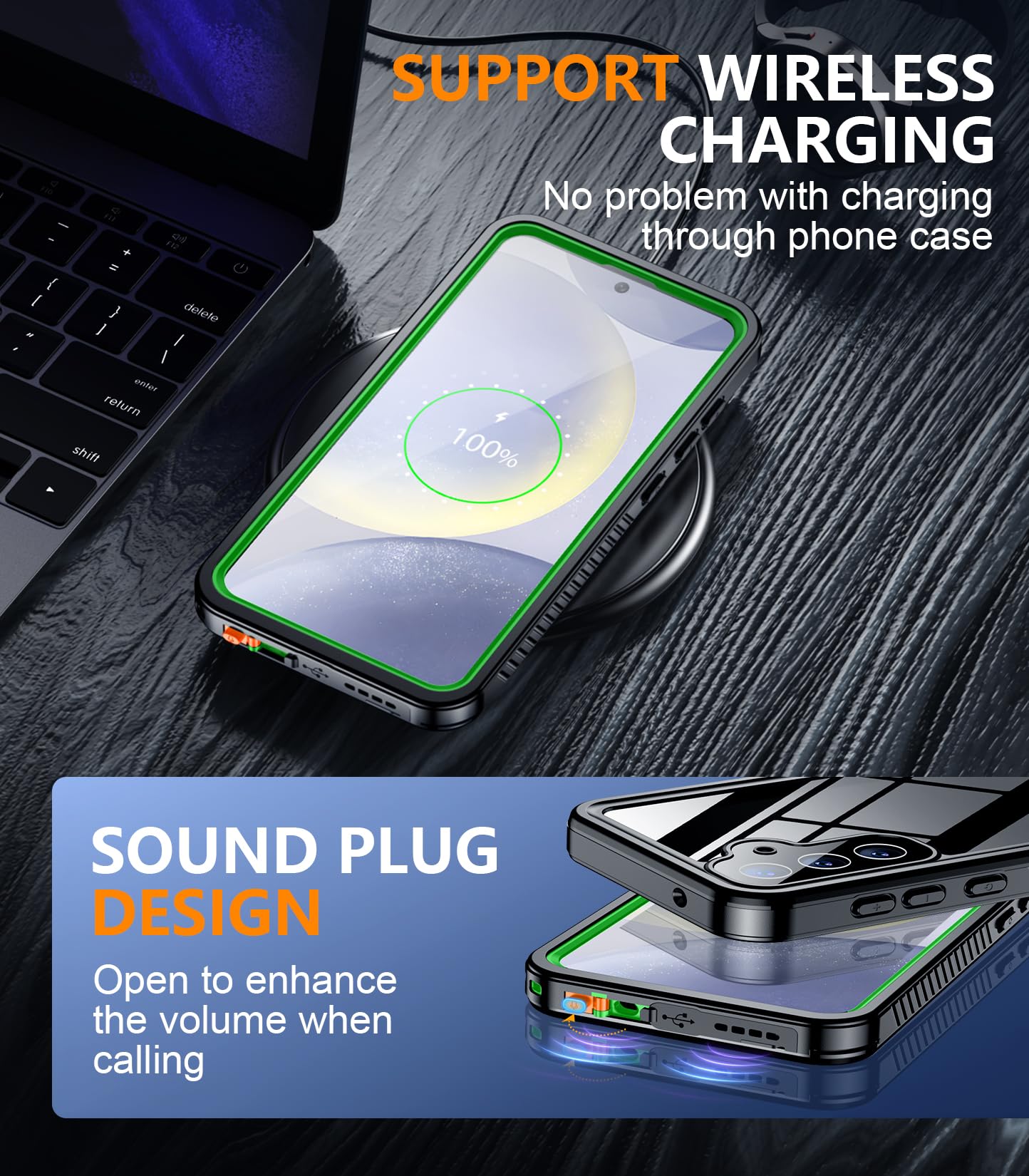 Foto 7 pulgar | Funda De Teléfono Temdan Impermeable Con Protector De Pantalla Para Galaxy S24 - Venta Internacional.