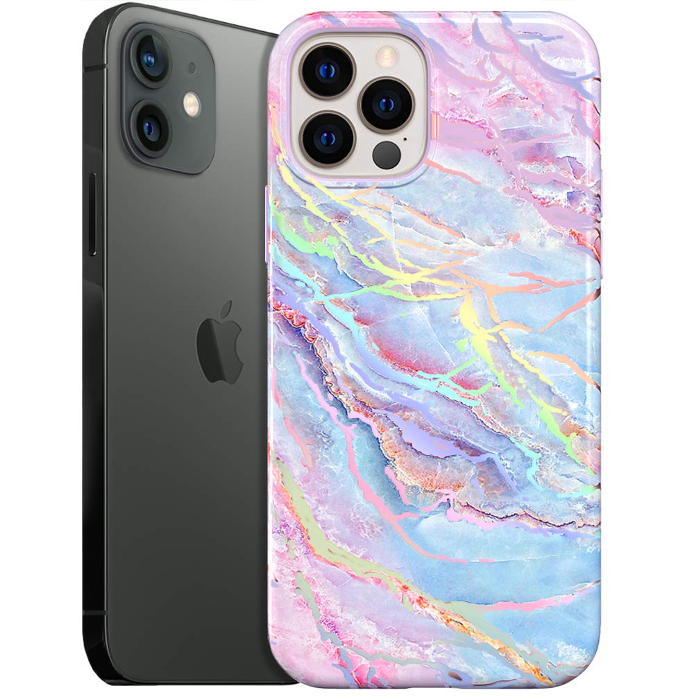 Funda De Teléfono Velvet Caviar Para Iphone 12/12 Pro, Holográfica, Azul - Venta Internacional.