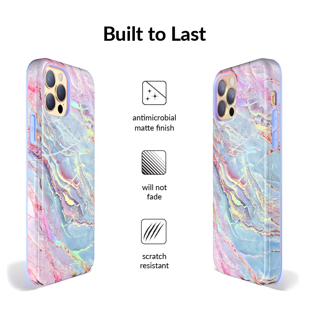 Foto 6 pulgar | Funda De Teléfono Velvet Caviar Para Iphone 12/12 Pro, Holográfica, Azul - Venta Internacional.
