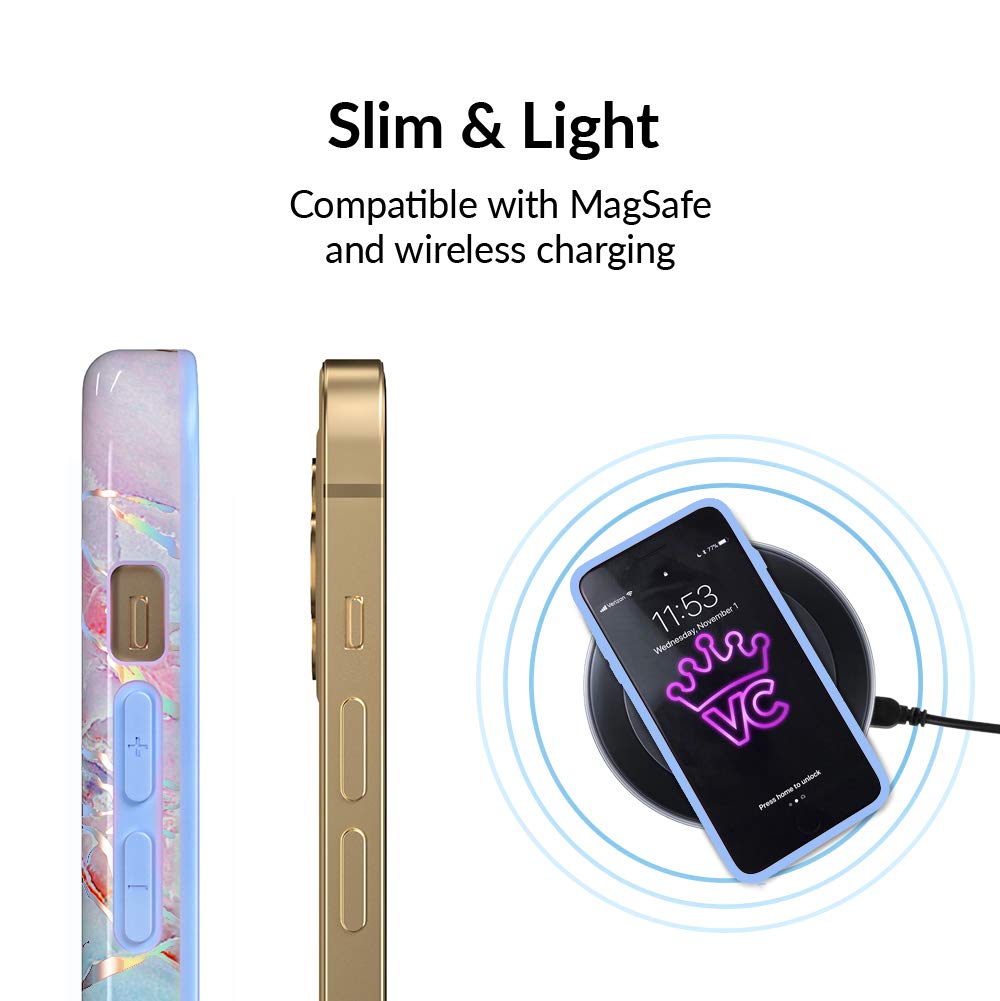 Foto 6 | Funda De Teléfono Velvet Caviar Para Iphone 12/12 Pro, Holográfica, Azul - Venta Internacional.