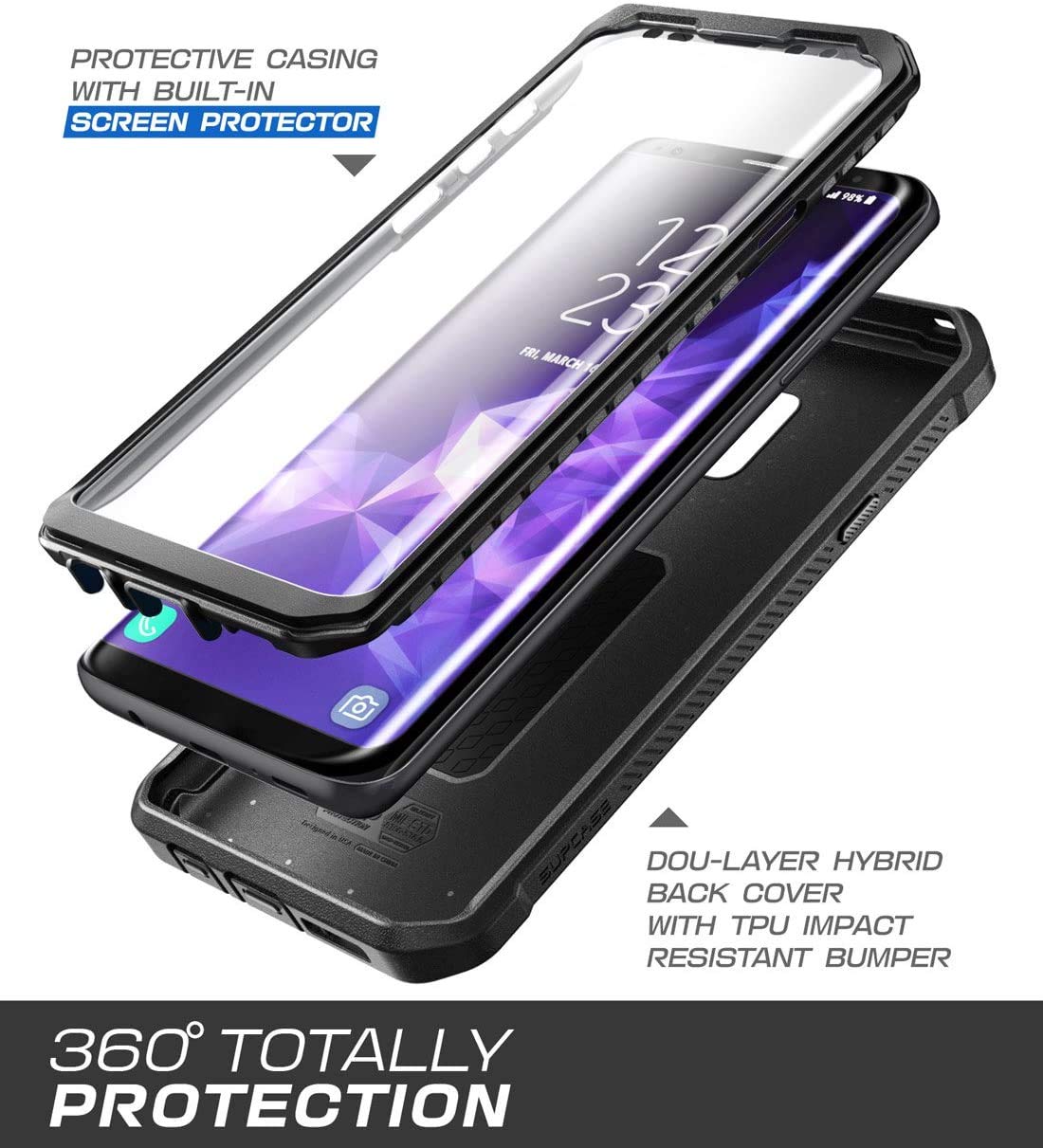 Foto 3 pulgar | Funda Supcase Unicorn Beetle Pro Rugged Galaxy S9 Negra - Venta Internacional.