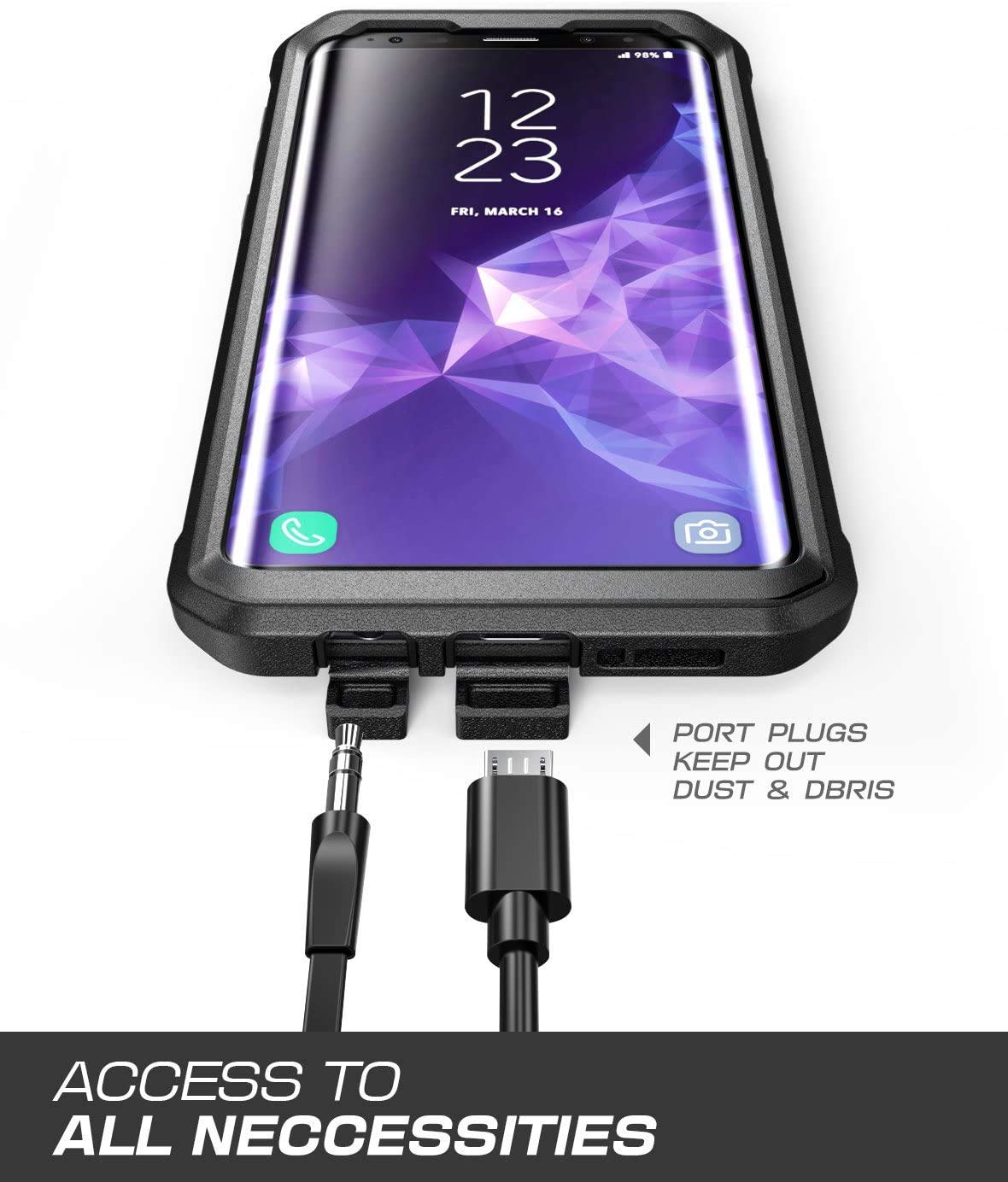 Foto 6 pulgar | Funda Supcase Unicorn Beetle Pro Rugged Galaxy S9 Negra - Venta Internacional.