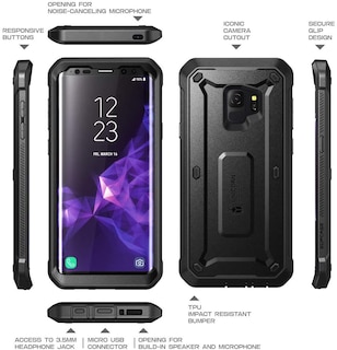 Foto 7 | Funda Supcase Unicorn Beetle Pro Rugged Galaxy S9 Negra - Venta Internacional.