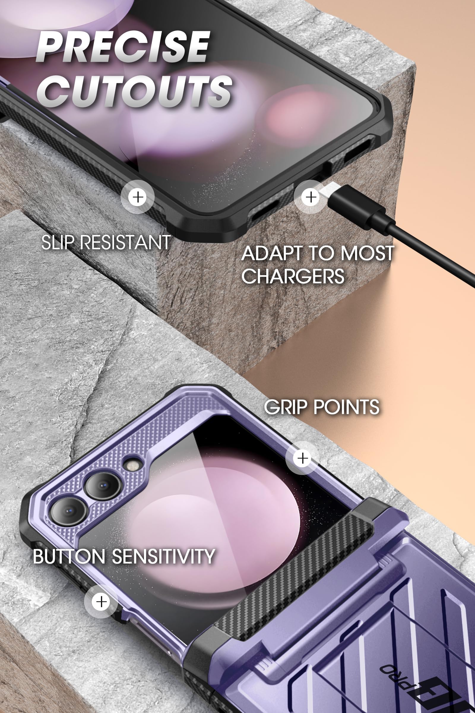 Foto 7 pulgar | Funda De Teléfono Supcase Unicorn Beetle Pro Para Samsung Galaxy Z Flip 5 - Venta Internacional.