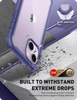 Foto 4 | Funda I-blason Ares Series A Prueba De Golpes Para Iphone 13 De 6.1 Pulgadas, Color Malva - Venta Internacional.