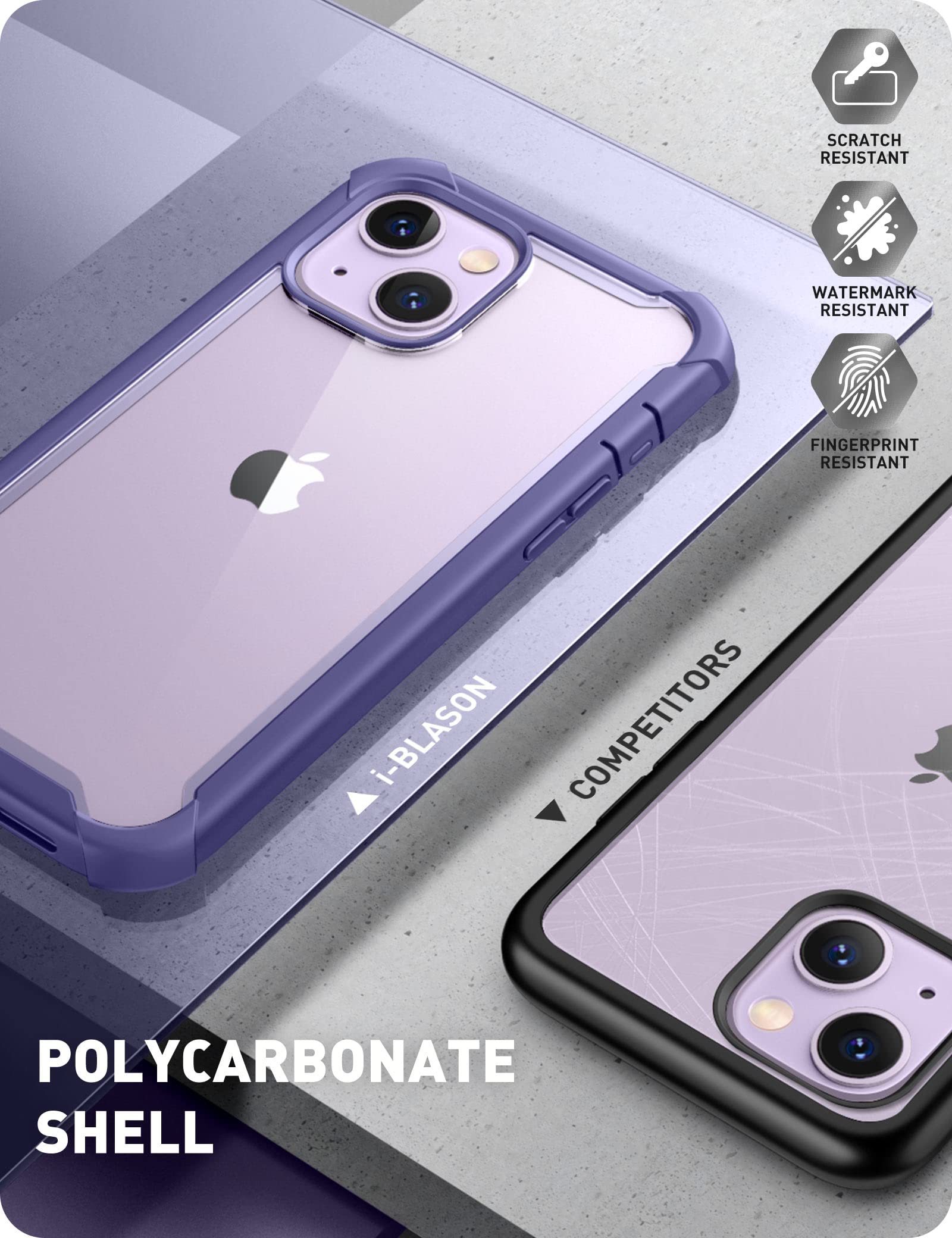 Foto 6 pulgar | Funda I-blason Ares Series A Prueba De Golpes Para Iphone 13 De 6.1 Pulgadas, Color Malva - Venta Internacional.