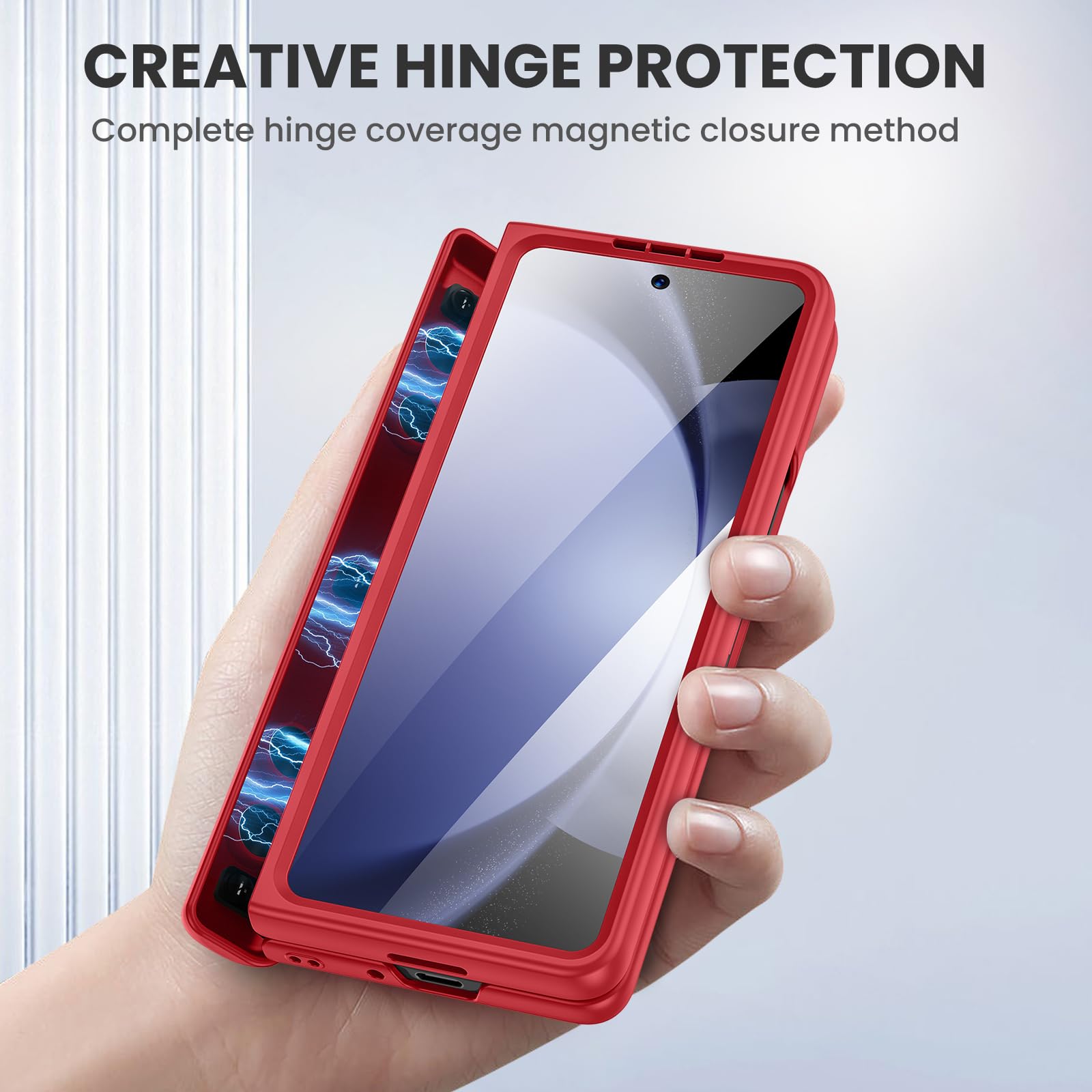 Foto 3 | Funda De Teléfono Ruky Para Samsung Galaxy Z Fold 5 5g Con Soporte - Venta Internacional.