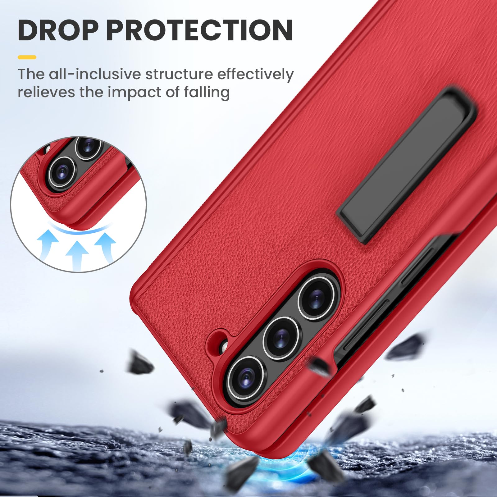Foto 6 | Funda De Teléfono Ruky Para Samsung Galaxy Z Fold 5 5g Con Soporte - Venta Internacional.