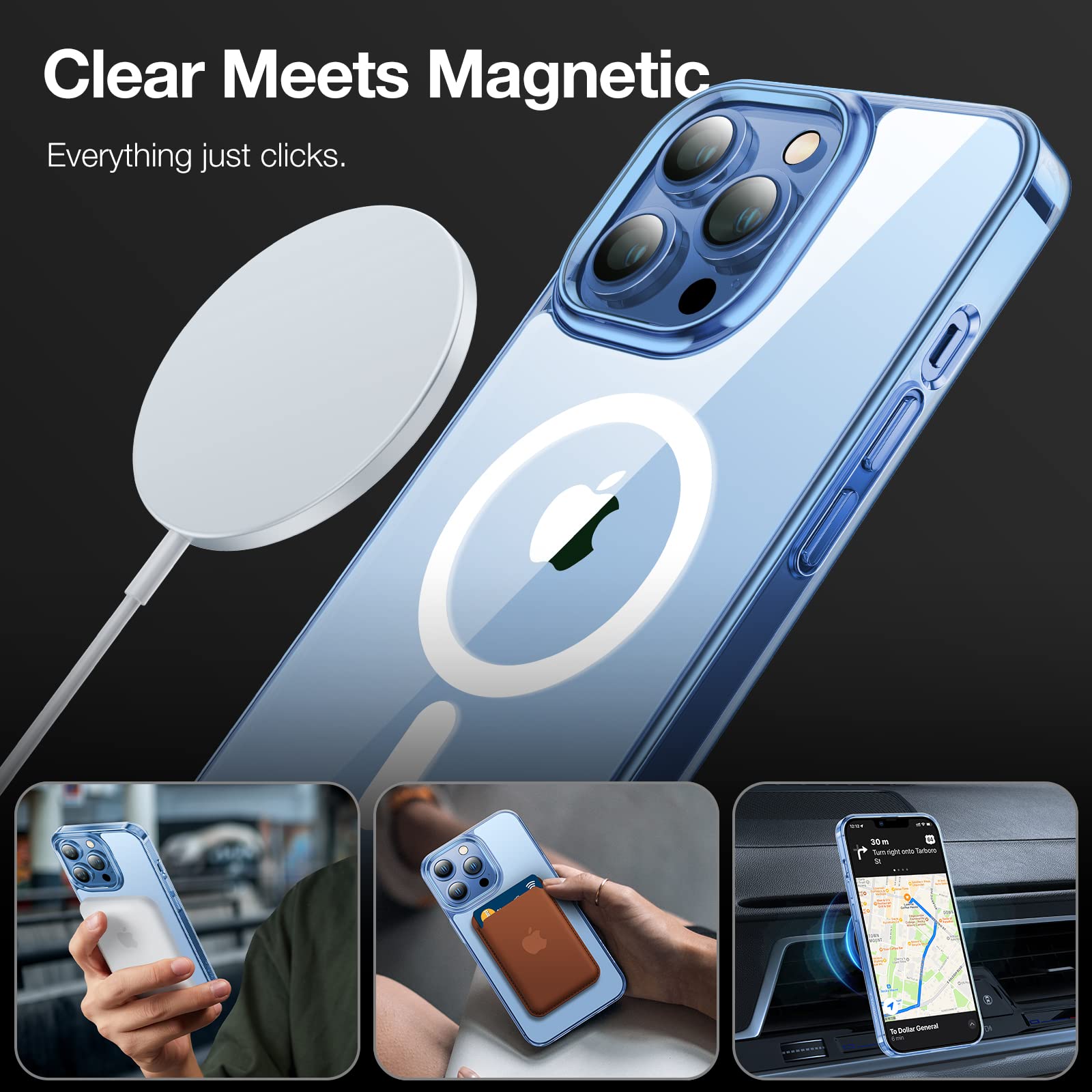 Foto 4 pulgar | Funda De Teléfono Torras Stronger Magnetic Para Iphone 13 Pro, Transparente - Venta Internacional.