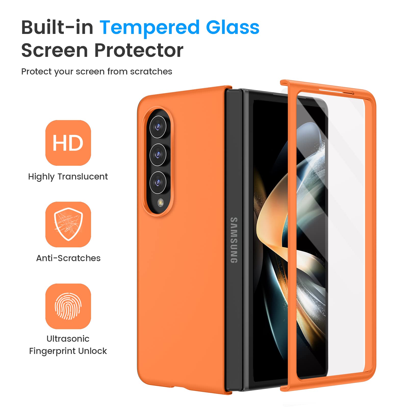 Foto 8 pulgar | Funda De Teléfono Ruky De Cuerpo Completo Con Protector De Pantalla Para Galaxy Z Fold 4 - Venta Internacional.