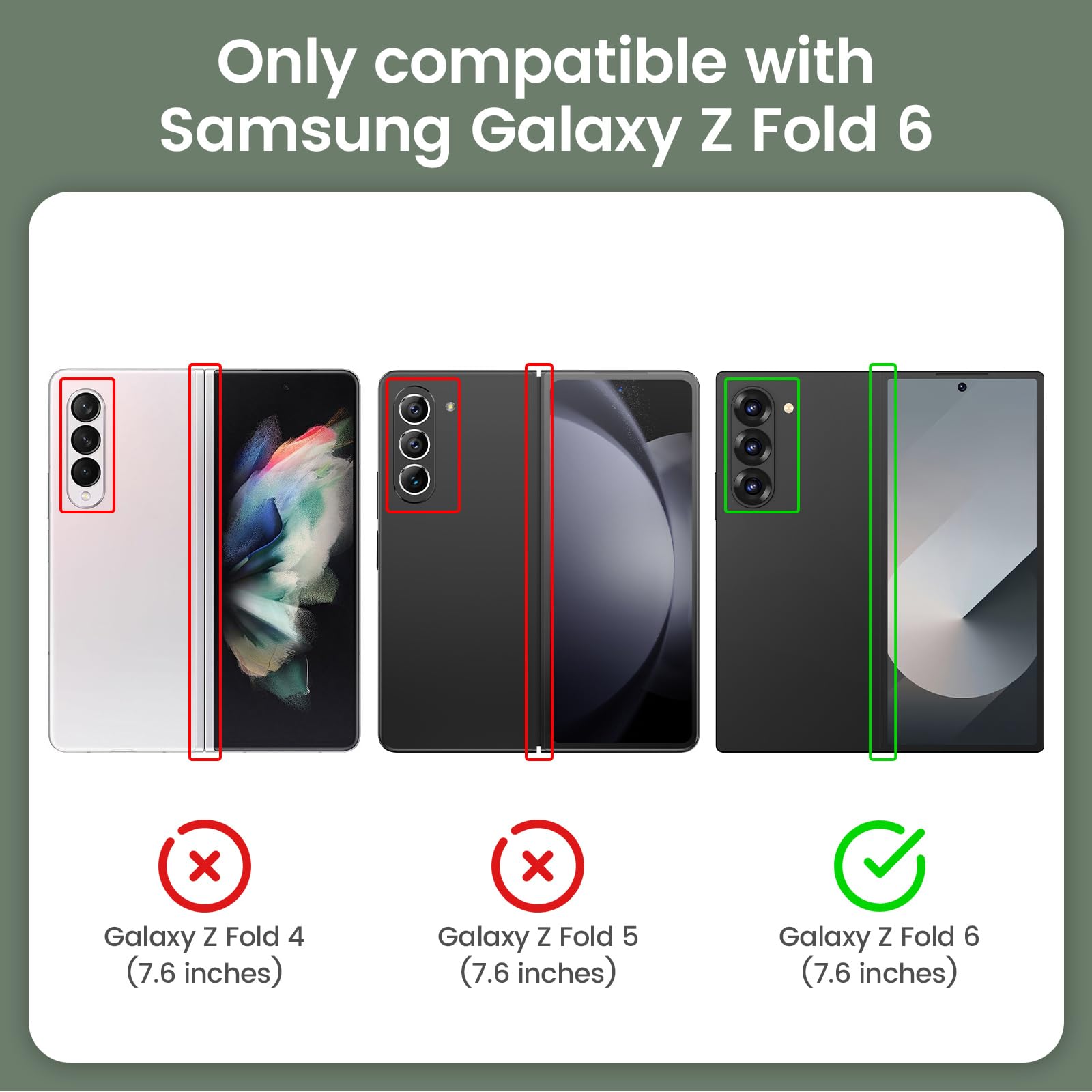 Foto 3 pulgar | Funda Vego Para Samsung Galaxy Z Fold 6 Con Pantalla De Privacidad, Color Azul - Venta Internacional.