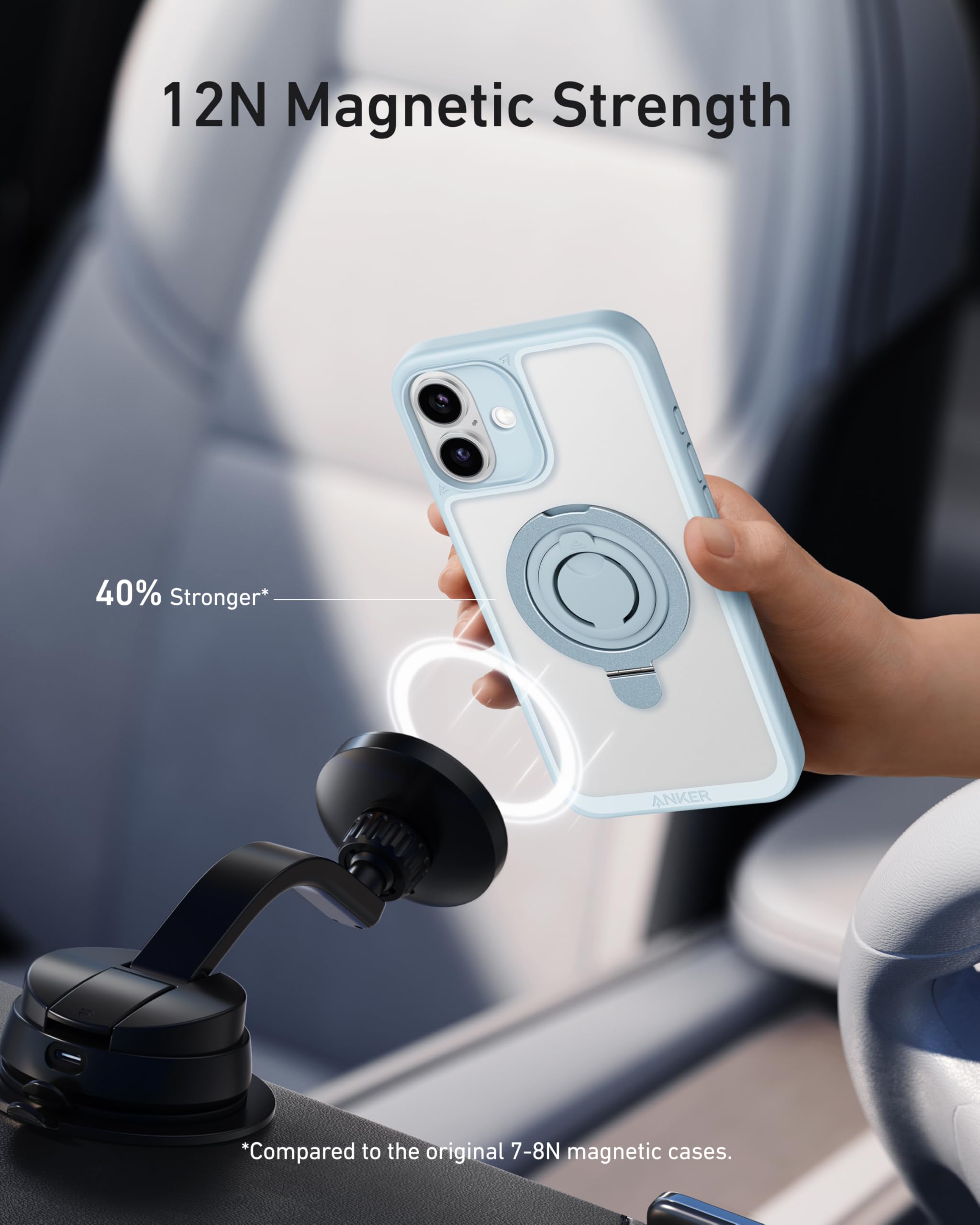 Foto 4 | Funda con Forma de Anillo Magnético Anker Maggo para Iphone 16 Pro - Venta Internacional