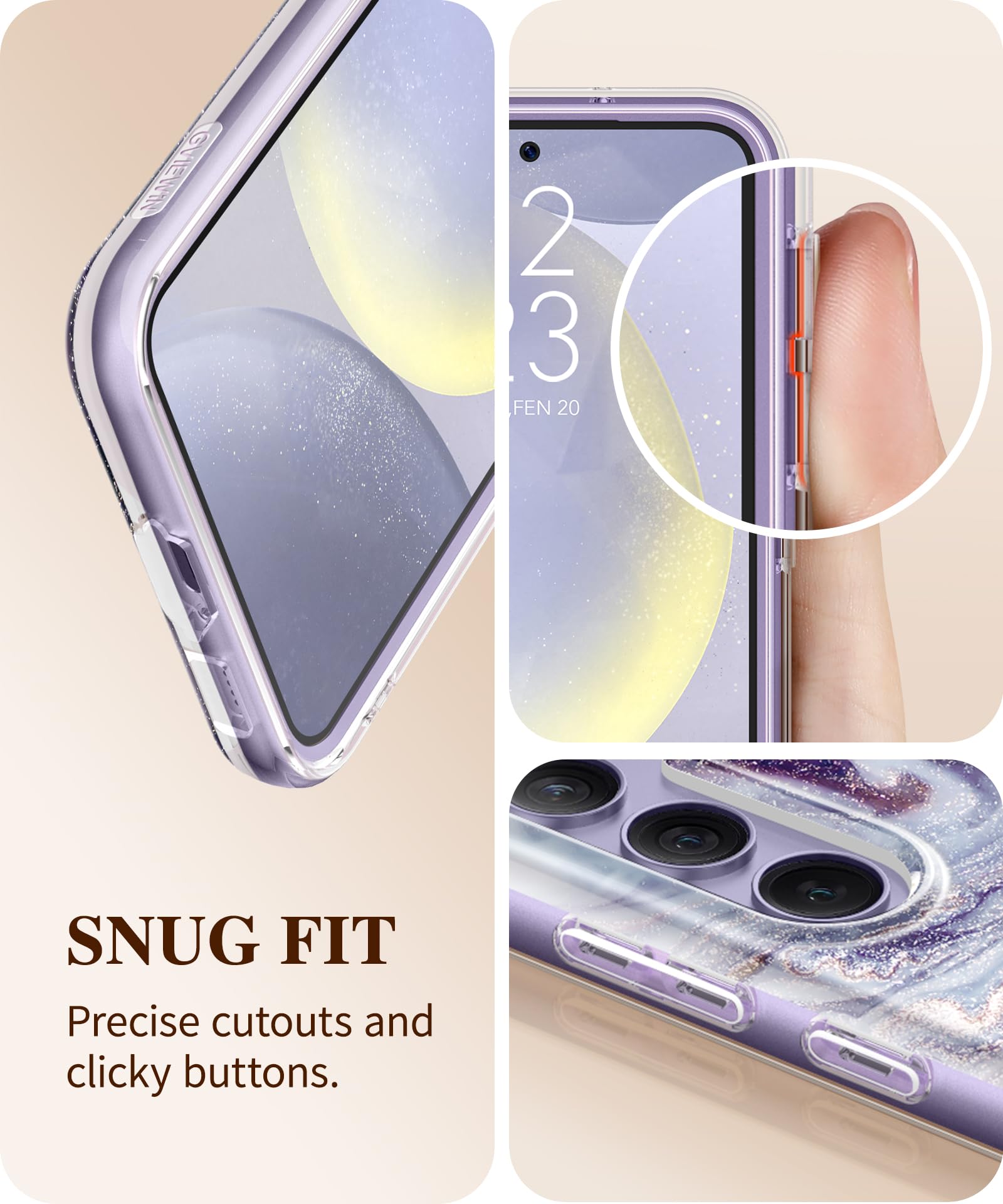 Foto 8 pulgar | Funda De Teléfono Gviewin Para Samsung Galaxy S24 Con Protector De Pantalla - Venta Internacional.