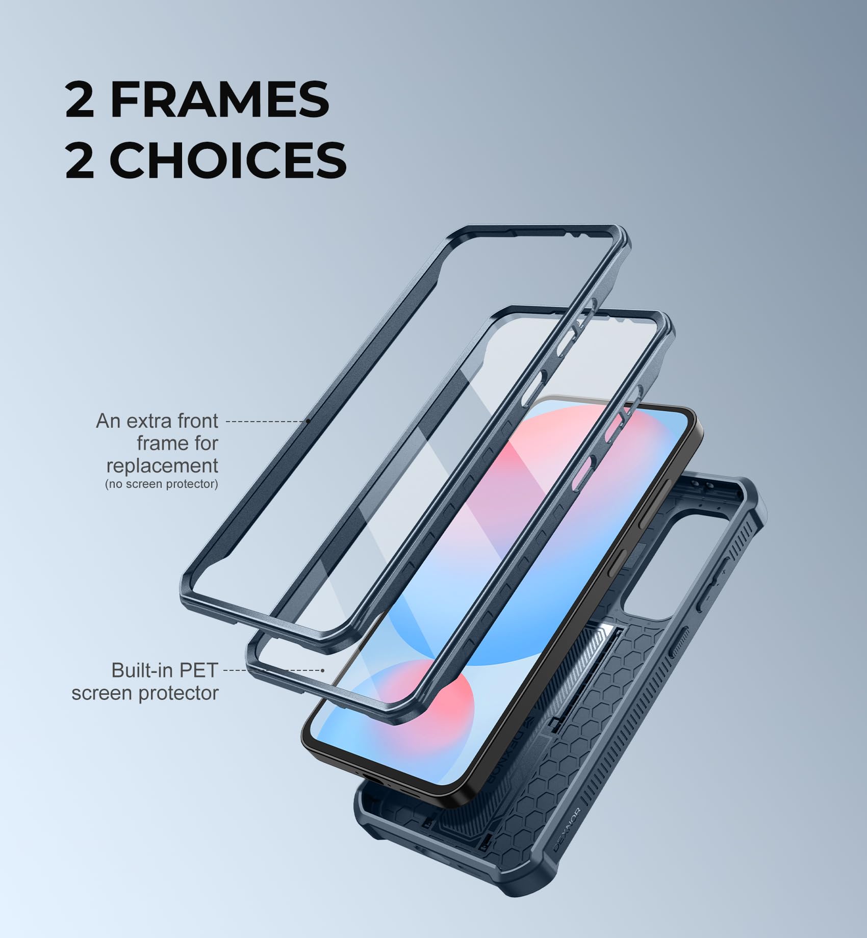 Foto 5 | Funda Dexnor Para Samsung Galaxy S24 Fe Con Cámara, Color Azul Marino - Venta Internacional.