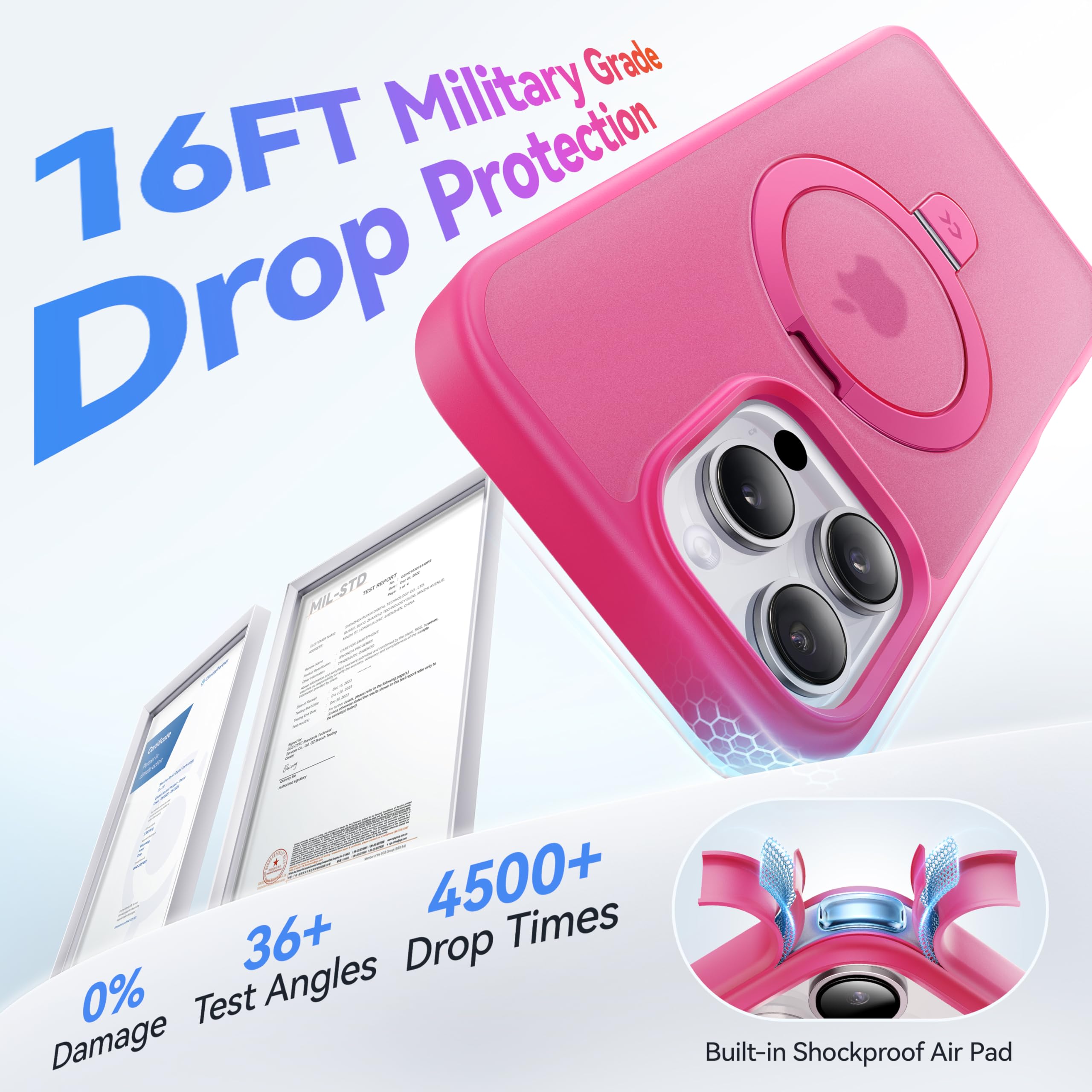 Foto 6 pulgar | Funda Casekoo Para Iphone 16 Pro Max Con Soporte Magnético - Venta Internacional.