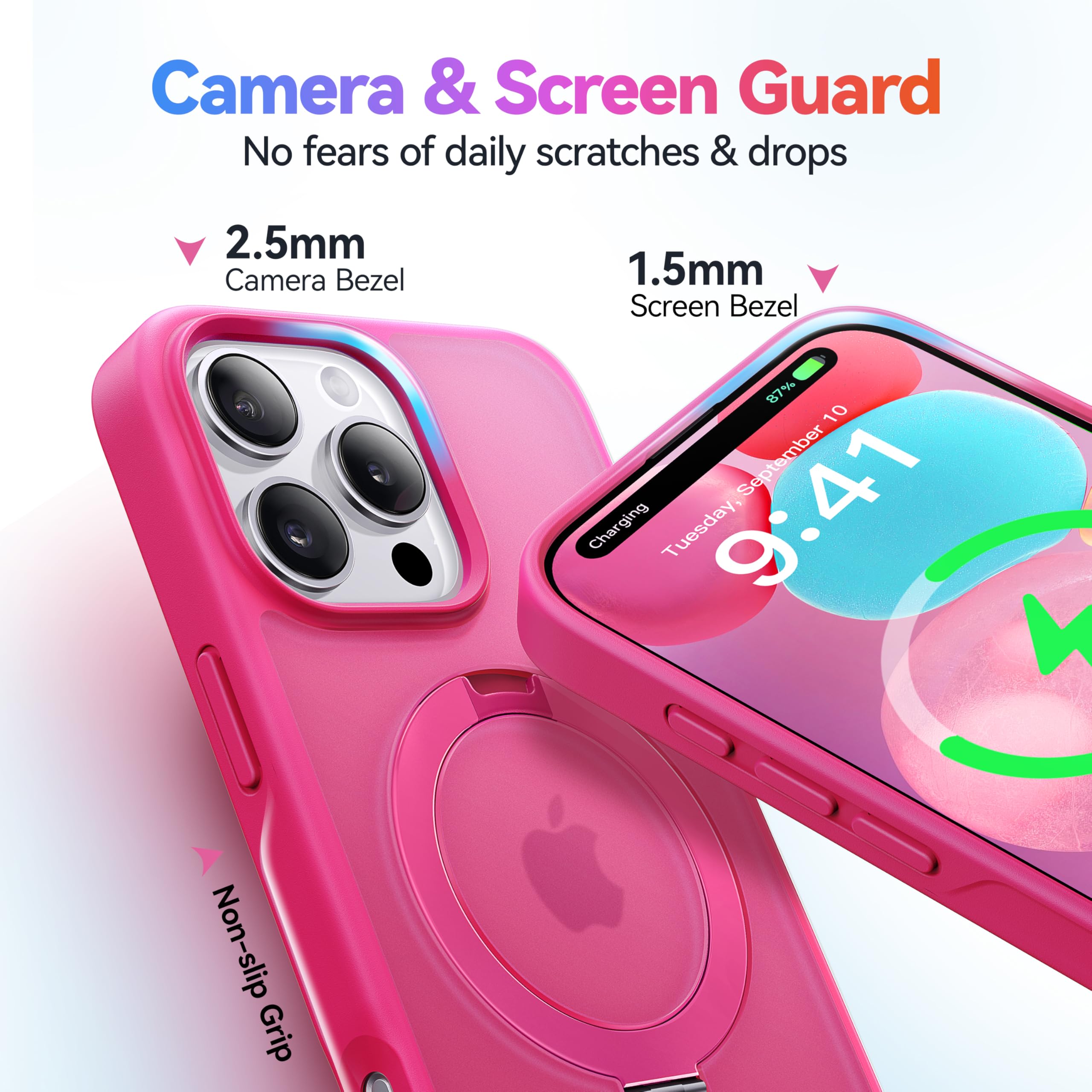 Foto 7 pulgar | Funda Casekoo Para Iphone 16 Pro Max Con Soporte Magnético - Venta Internacional.