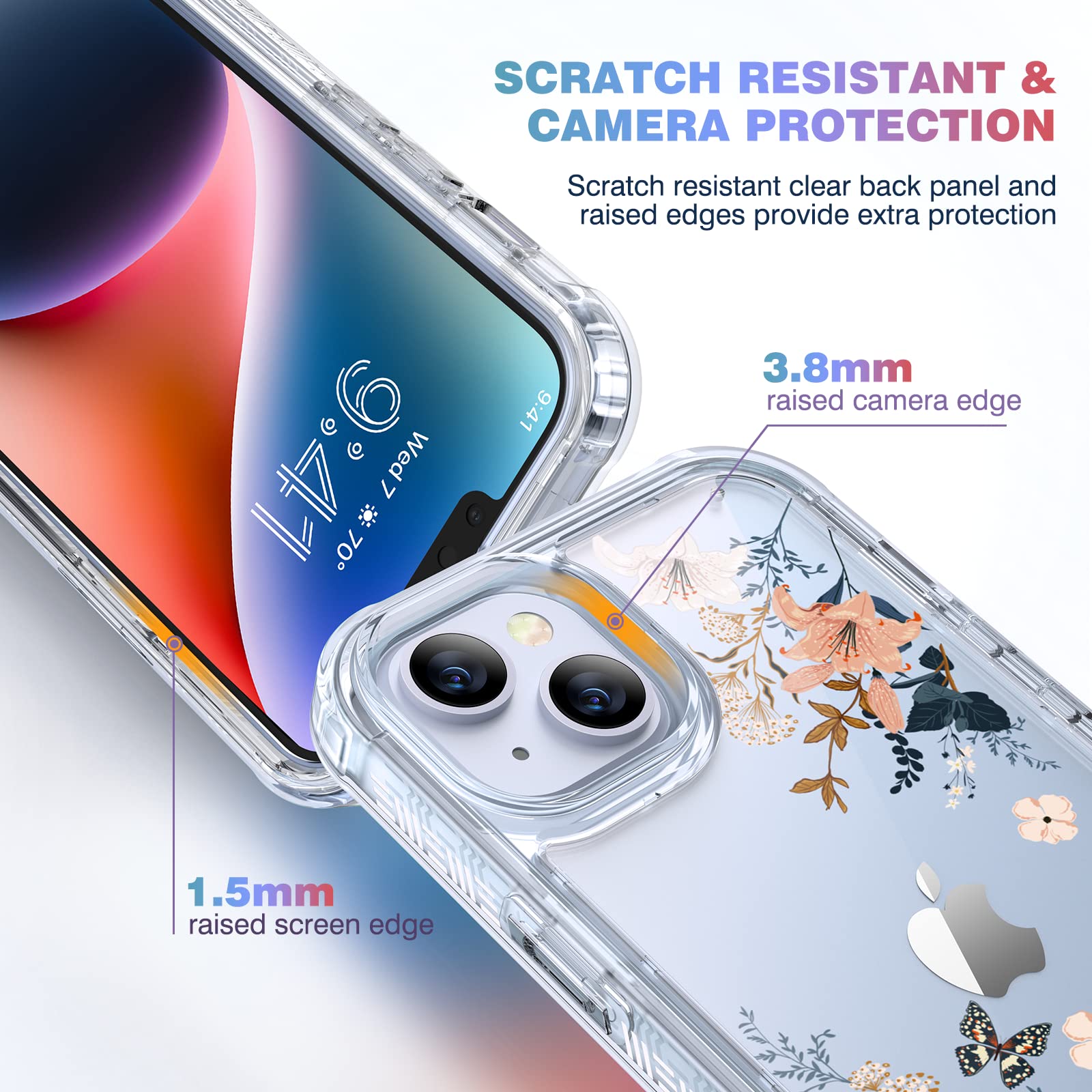 Foto 4 | Funda De Teléfono Diaclara Diseñada Para Iphone 14 6.1 Lily - Venta Internacional.