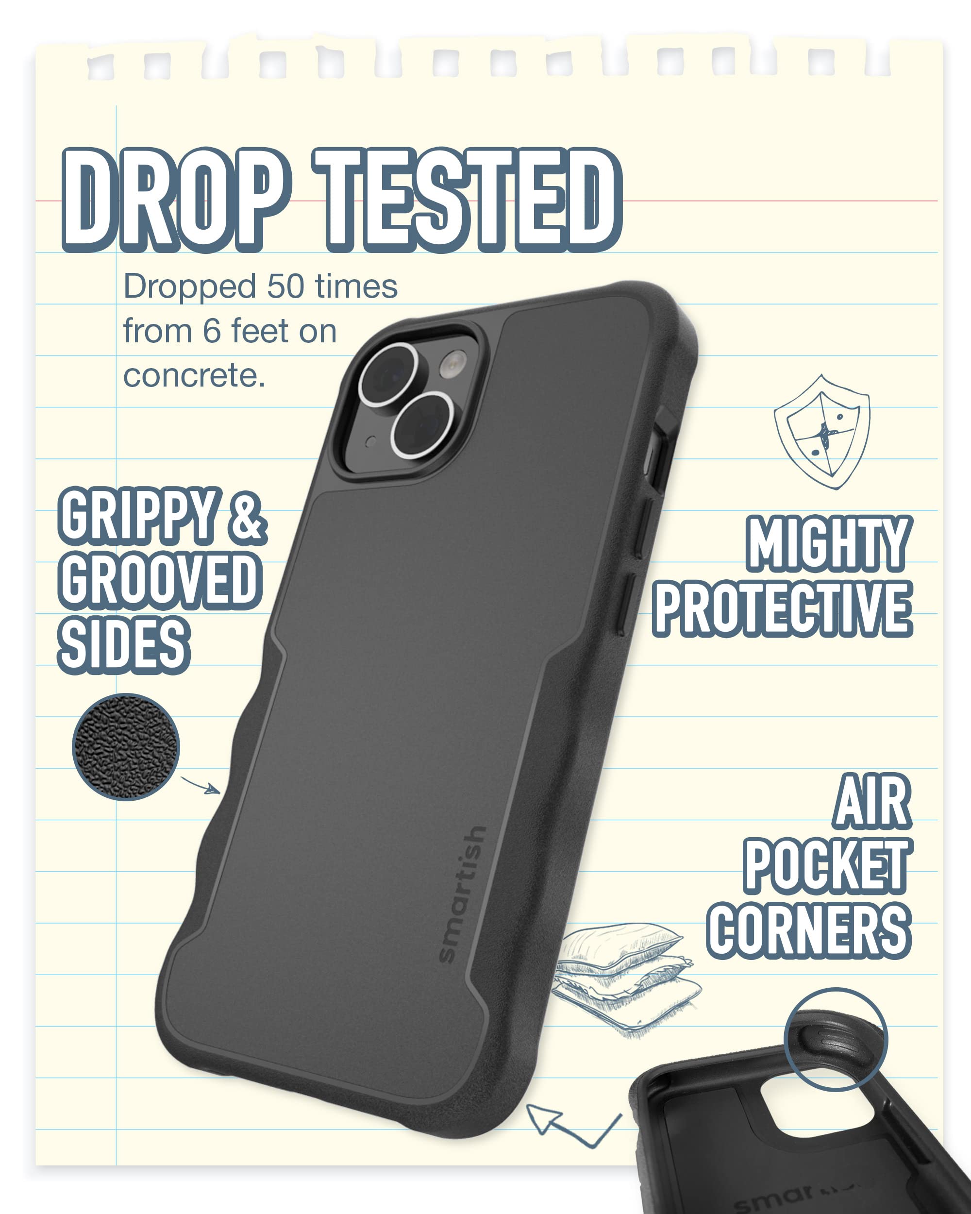 Foto 3 pulgar | Funda Magnética Protectora Smartish Gripzilla Para Iphone 14 - Venta Internacional.