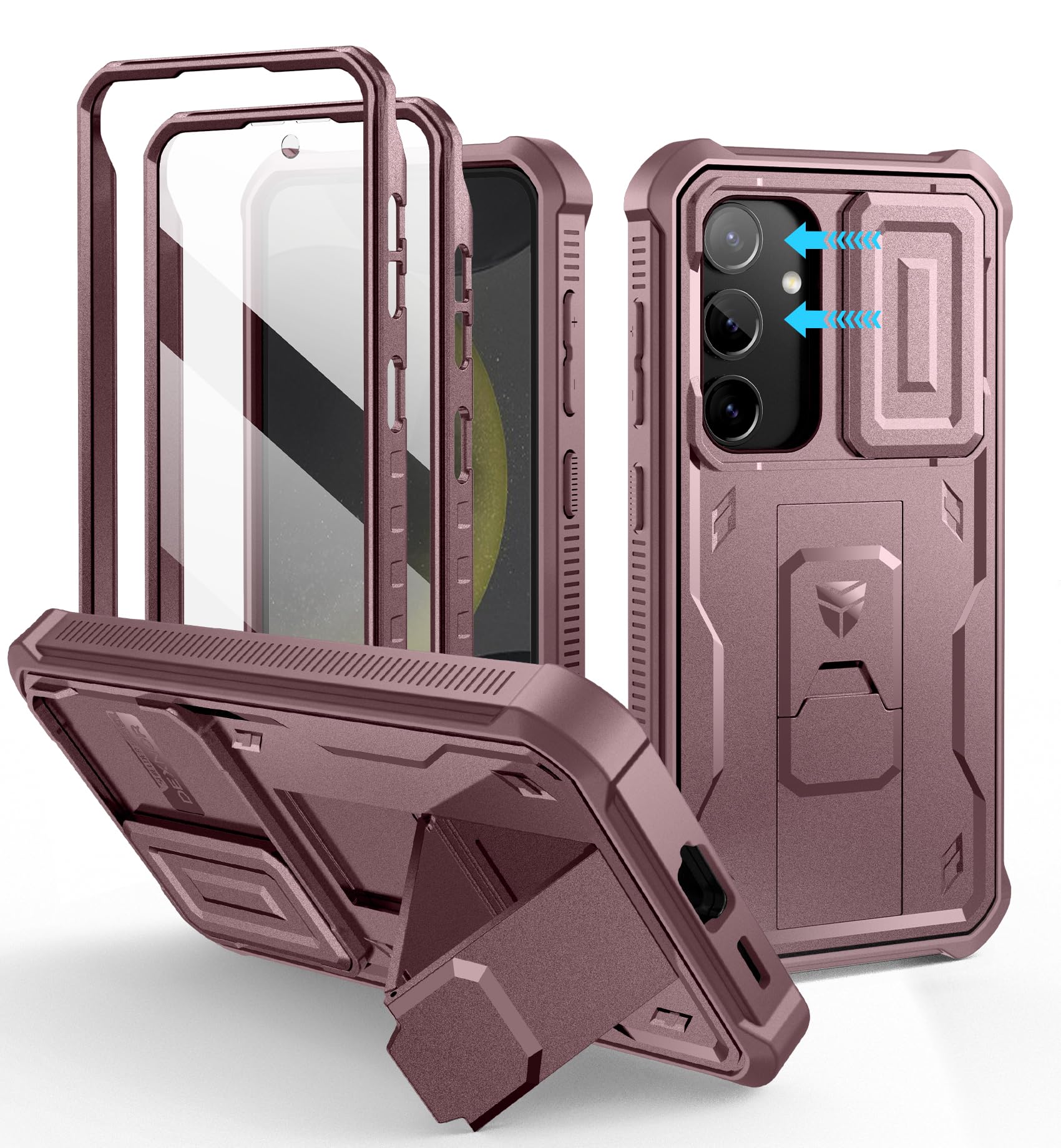 Foto 2 pulgar | Funda Dexnor Para Samsung Galaxy S24 Con Cámara Deslizante, Color Rosa - Venta Internacional.