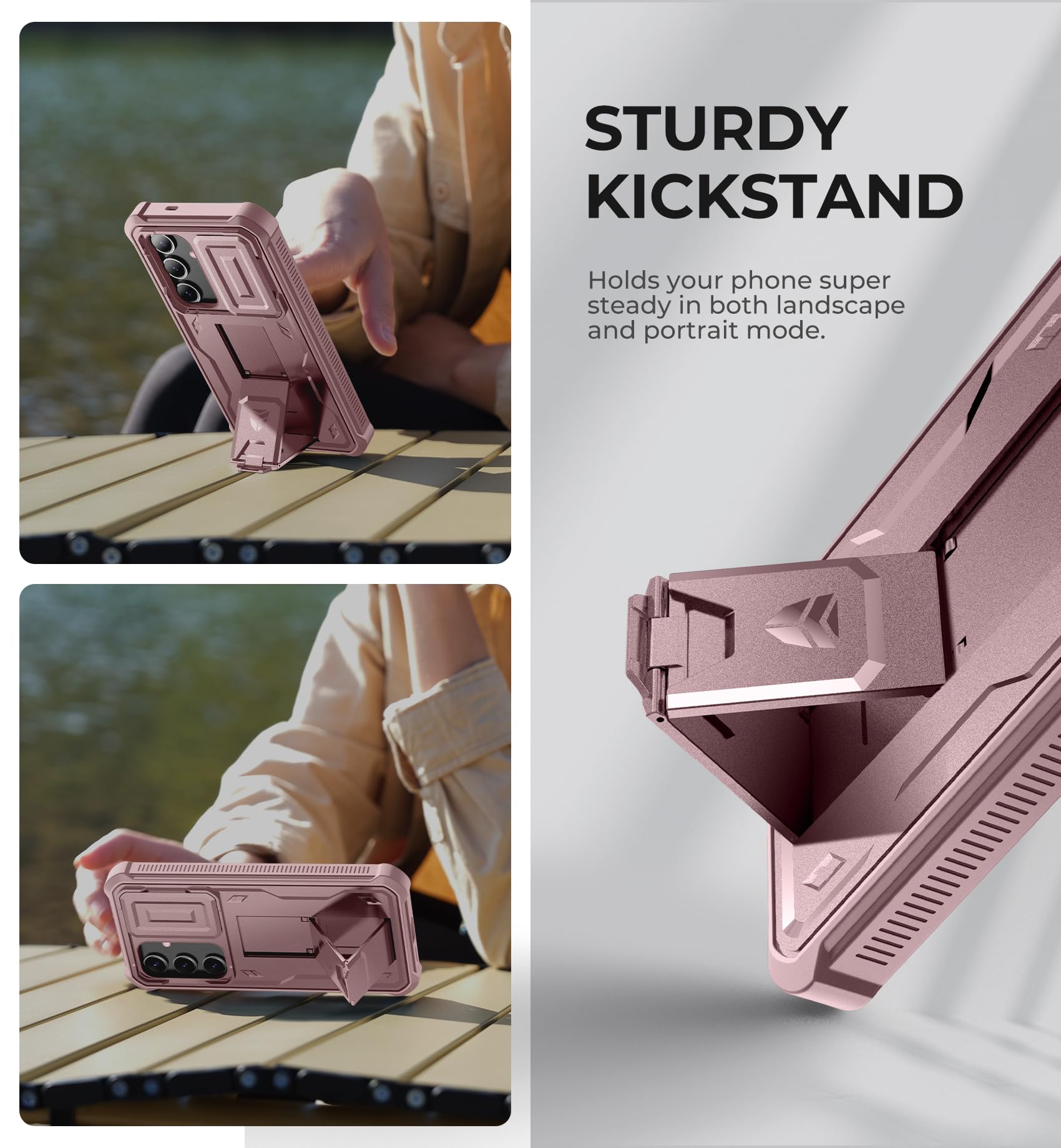 Foto 5 pulgar | Funda Dexnor Para Samsung Galaxy S24 Con Cámara Deslizante, Color Rosa - Venta Internacional.