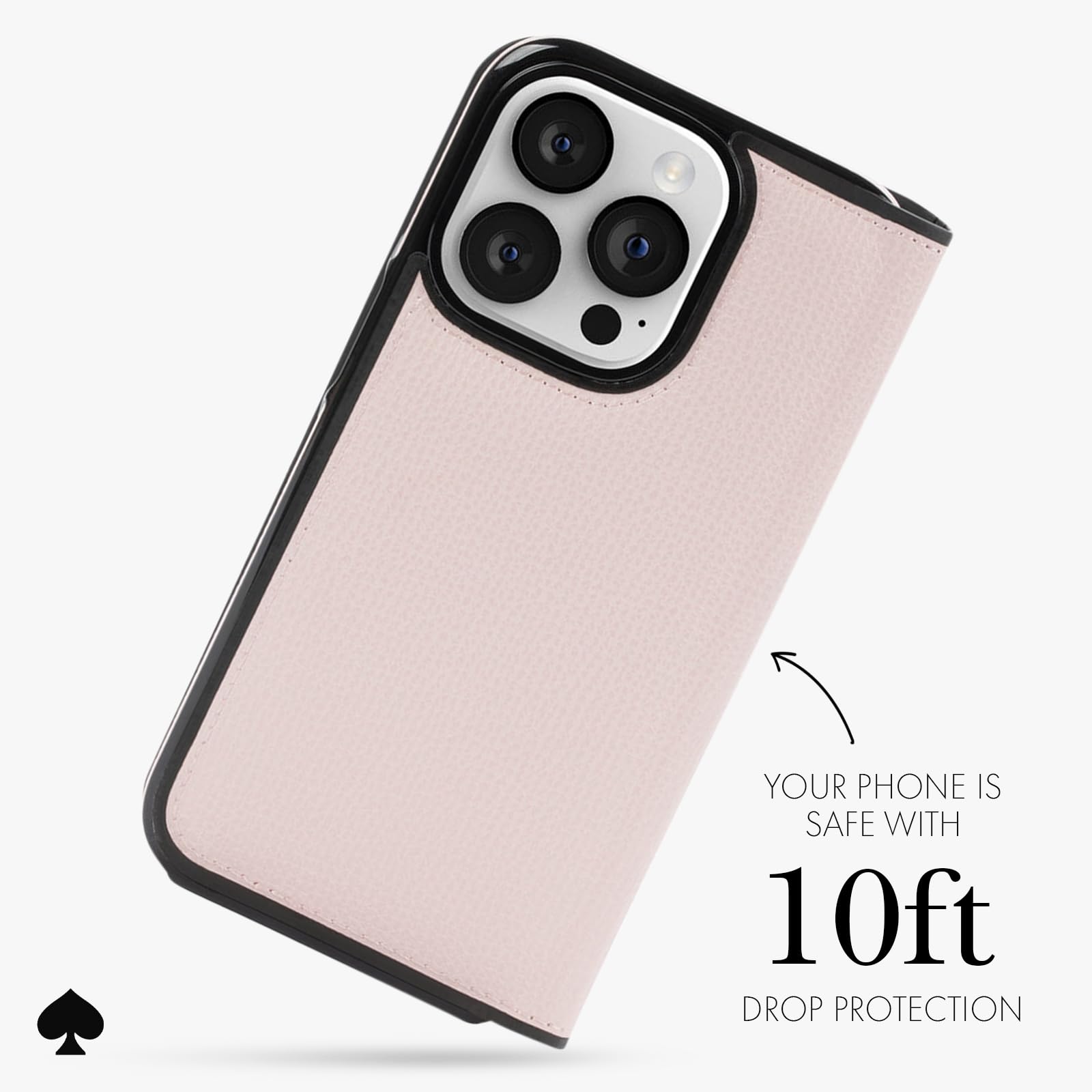 Foto 4 pulgar | Funda Tipo Cartera Kate Spade New York Para Iphone 15 Pro, Color Negro - Venta Internacional.