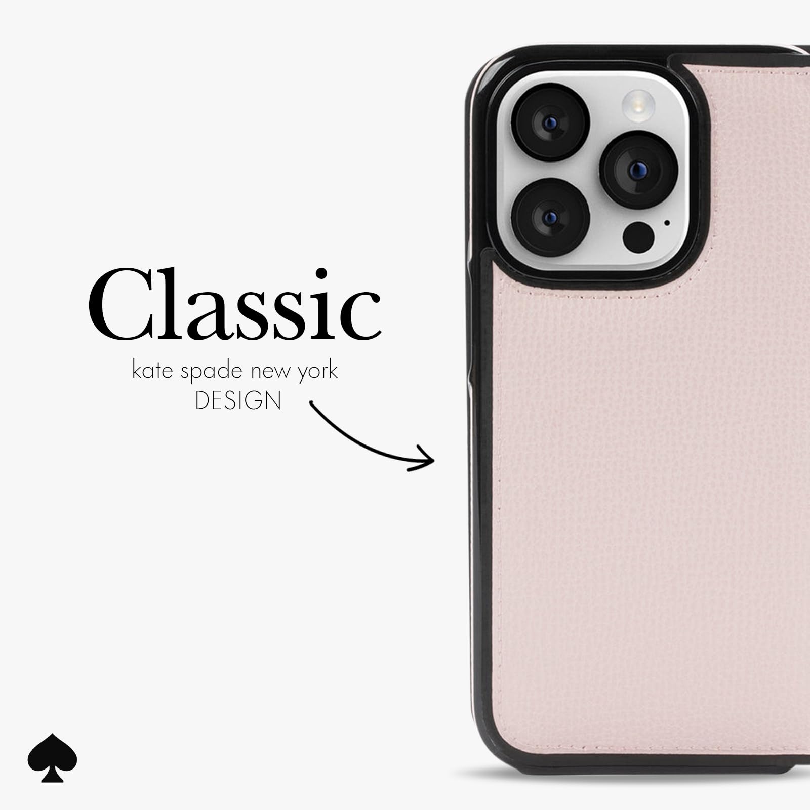 Foto 5 pulgar | Funda Tipo Cartera Kate Spade New York Para Iphone 15 Pro, Color Negro - Venta Internacional.