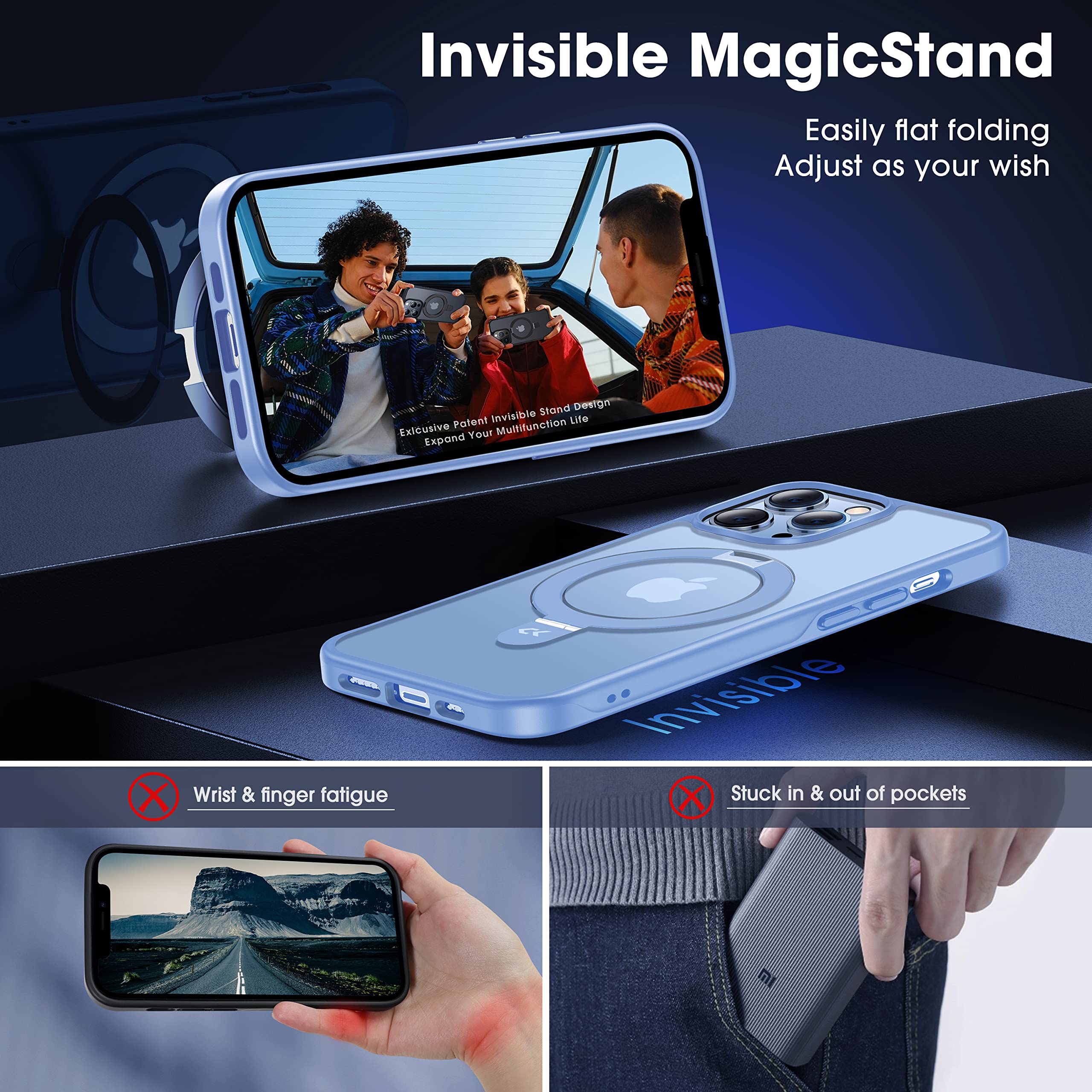 Foto 3 pulgar | Funda De Teléfono Casekoo Diseñada Para Iphone 13 Pro Con Soporte - Venta Internacional.