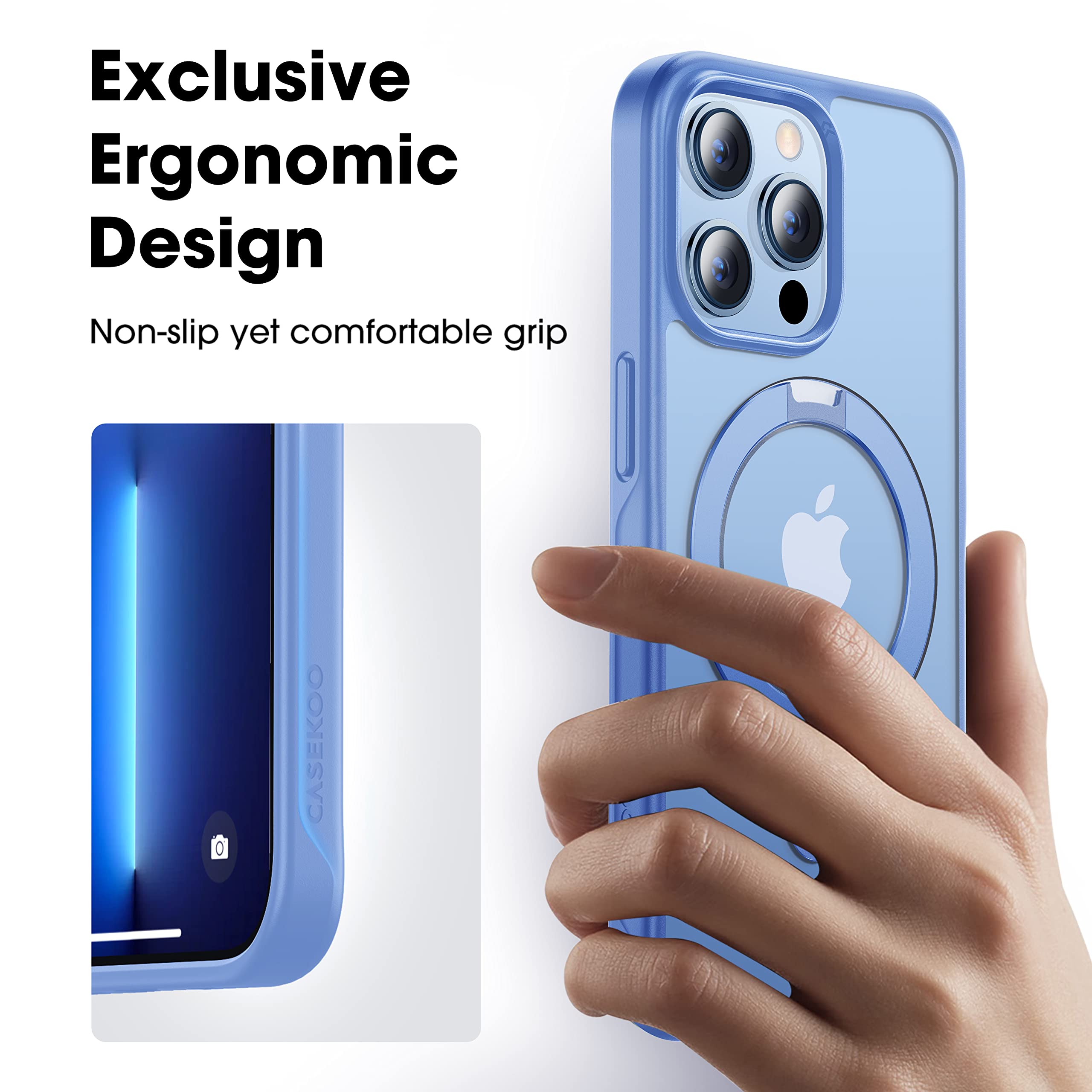 Foto 8 pulgar | Funda De Teléfono Casekoo Diseñada Para Iphone 13 Pro Con Soporte - Venta Internacional.