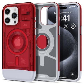 Foto 1 | Funda Spigen Classic C1 Magfit Para Iphone 15 Pro (2023), Color Rubí - Venta Internacional.