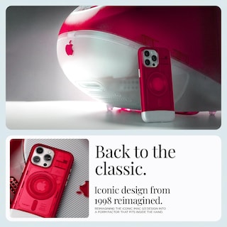 Foto 3 | Funda Spigen Classic C1 Magfit Para Iphone 15 Pro (2023), Color Rubí - Venta Internacional.