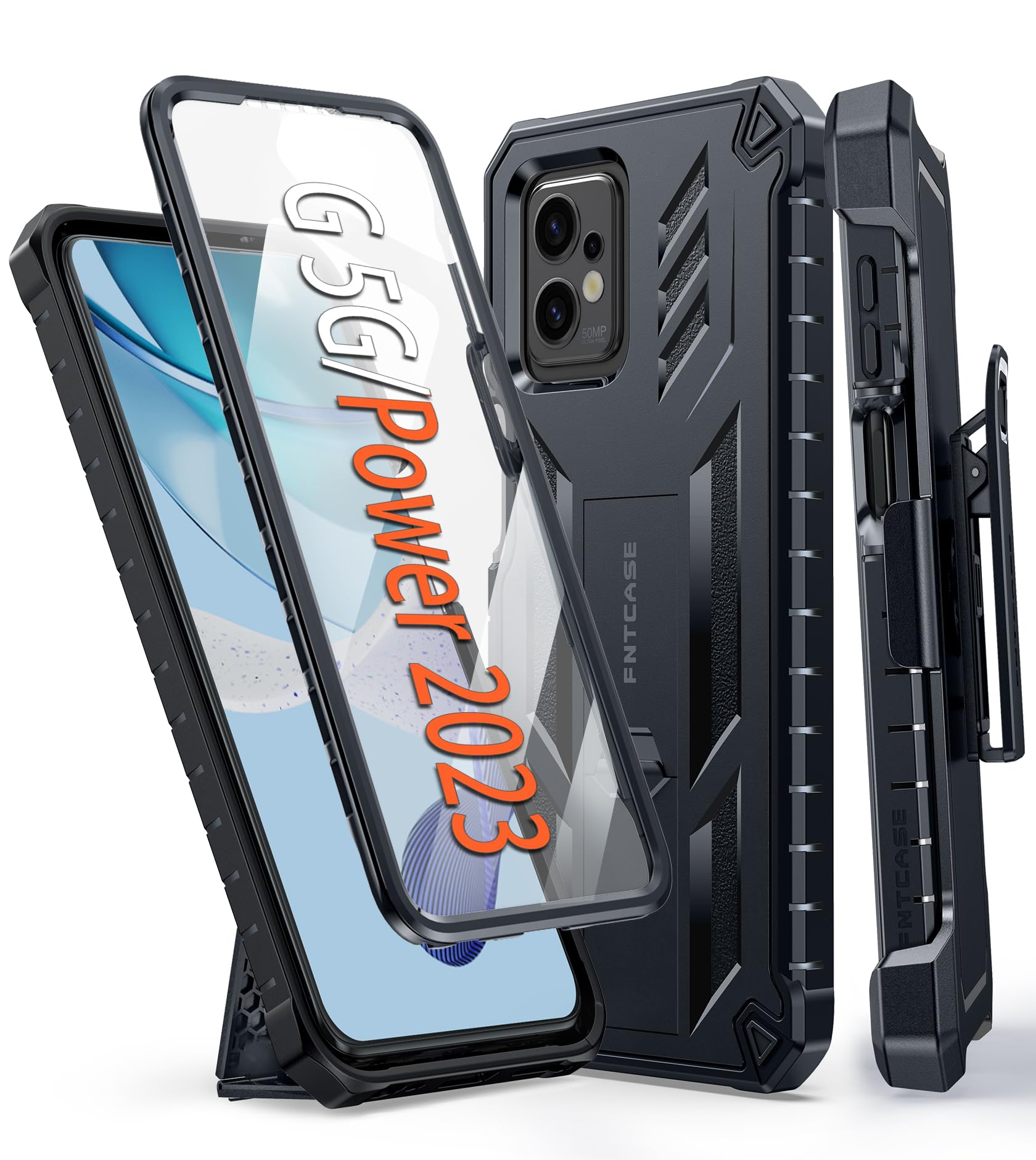 Foto 2 pulgar | Funda De Teléfono Fntcase Para Motorola Moto G Power 5g 2023 Negra - Venta Internacional.