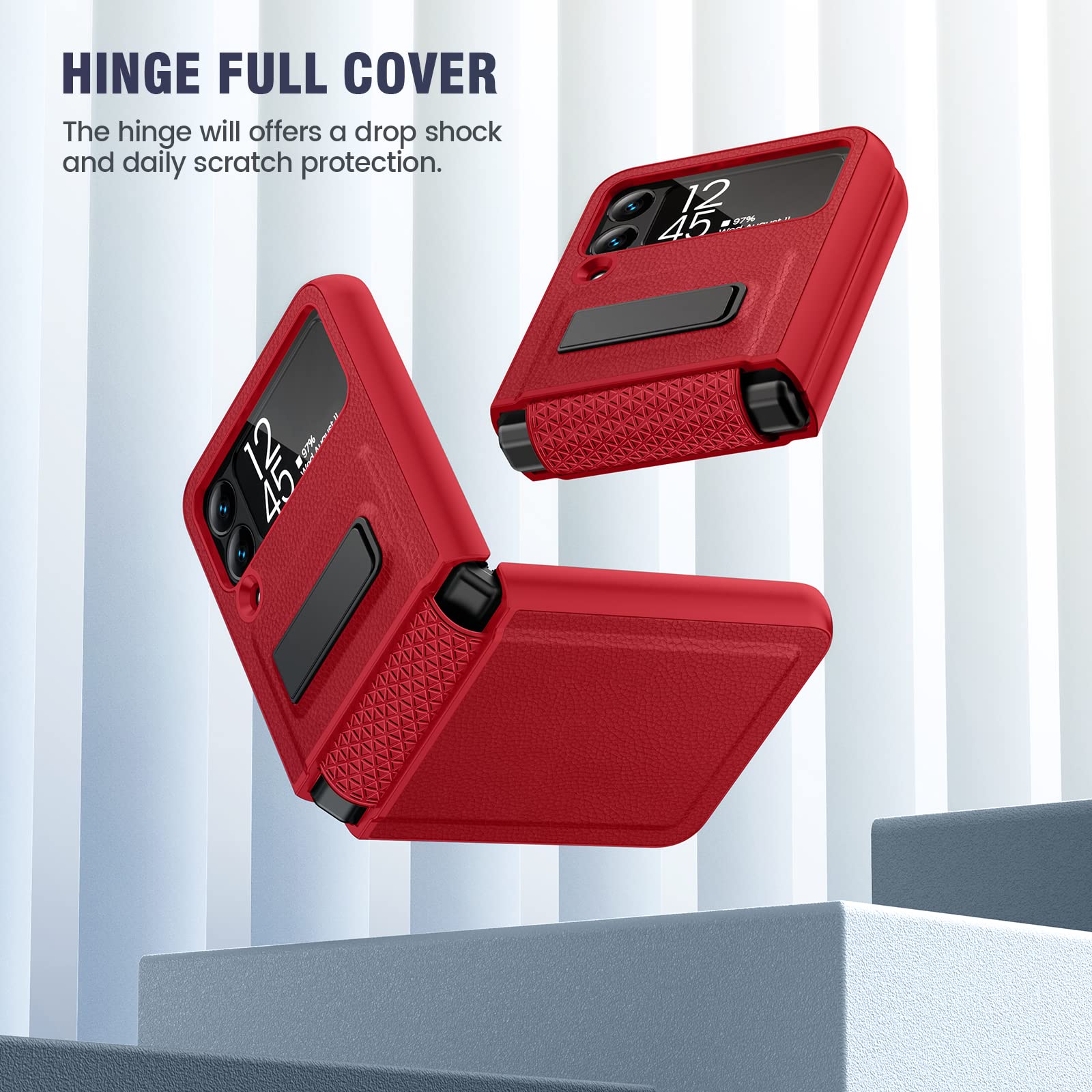 Foto 6 pulgar | Funda Con Función Atril Para Samsung Galaxy Z Flip 3 5g Con Cámara - Venta Internacional.