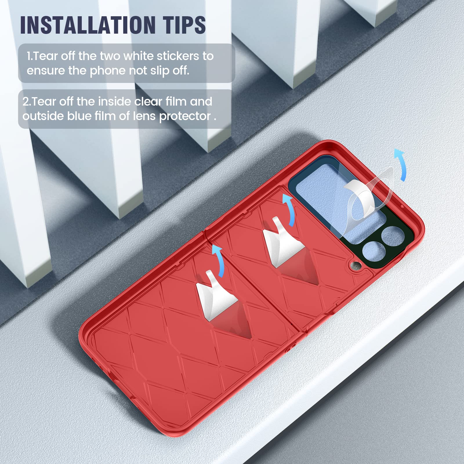 Foto 8 pulgar | Funda Con Función Atril Para Samsung Galaxy Z Flip 3 5g Con Cámara - Venta Internacional.