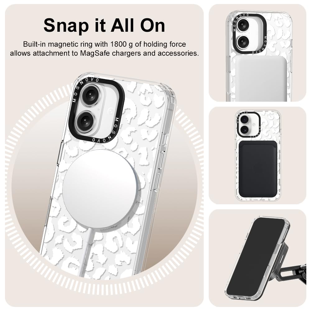Foto 5 | Funda De Teléfono Mosnovo Compatible Con Iphone 16 White Leopard - Venta Internacional.