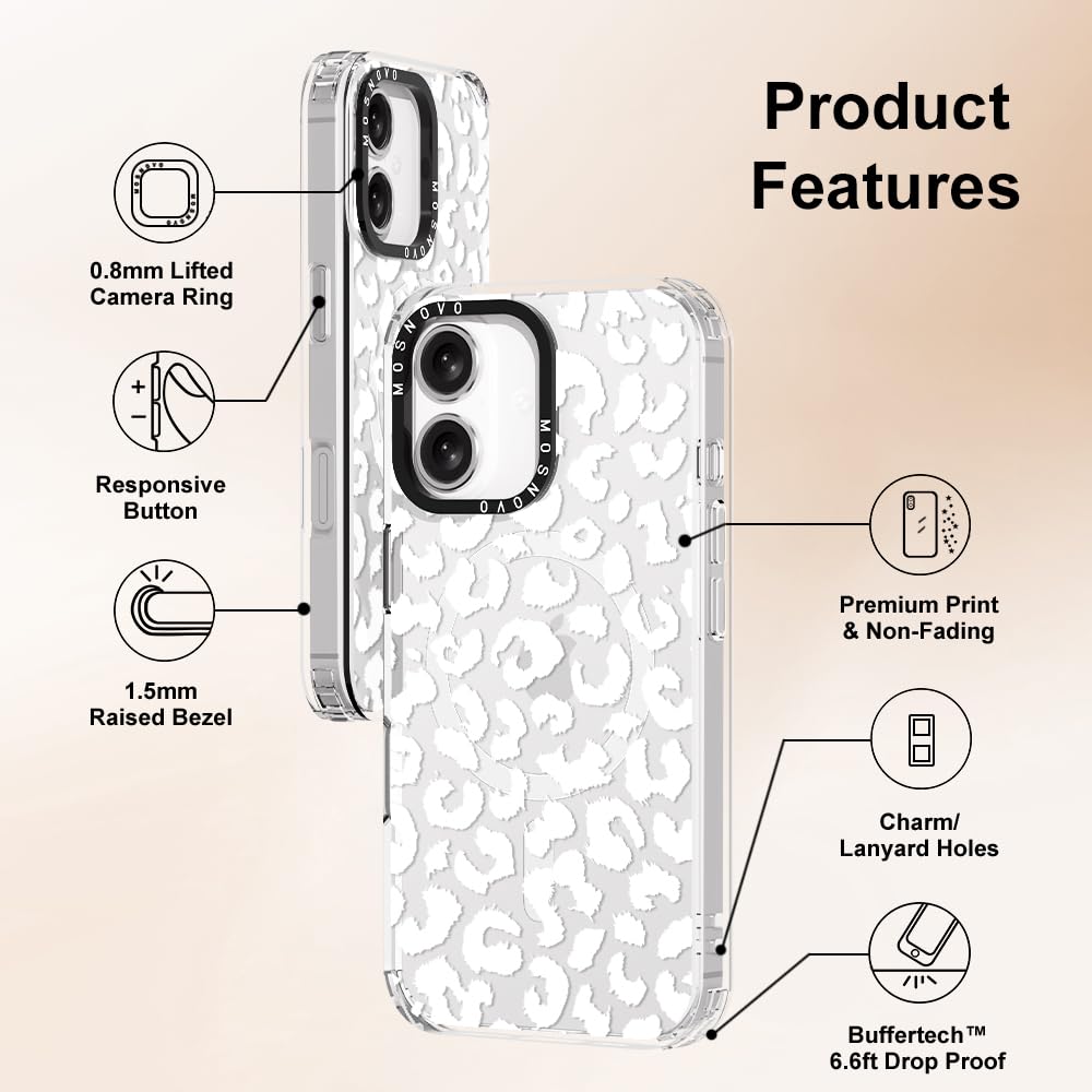 Foto 7 | Funda De Teléfono Mosnovo Compatible Con Iphone 16 White Leopard - Venta Internacional.