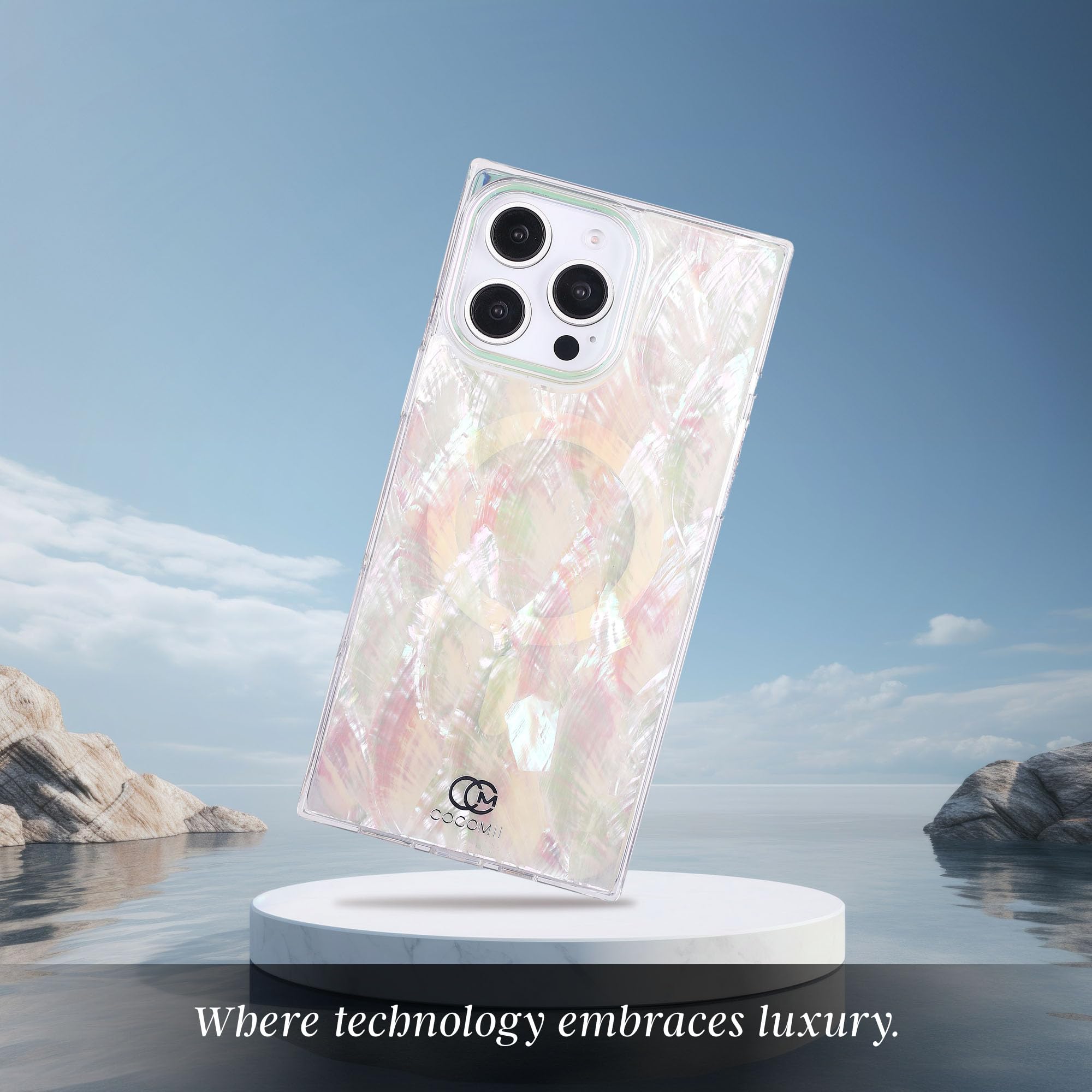 Foto 3 pulgar | Funda Para Teléfono Cocomii Rectangle Real Madreperla Para Iphone 16 Pro Max - Venta Internacional.