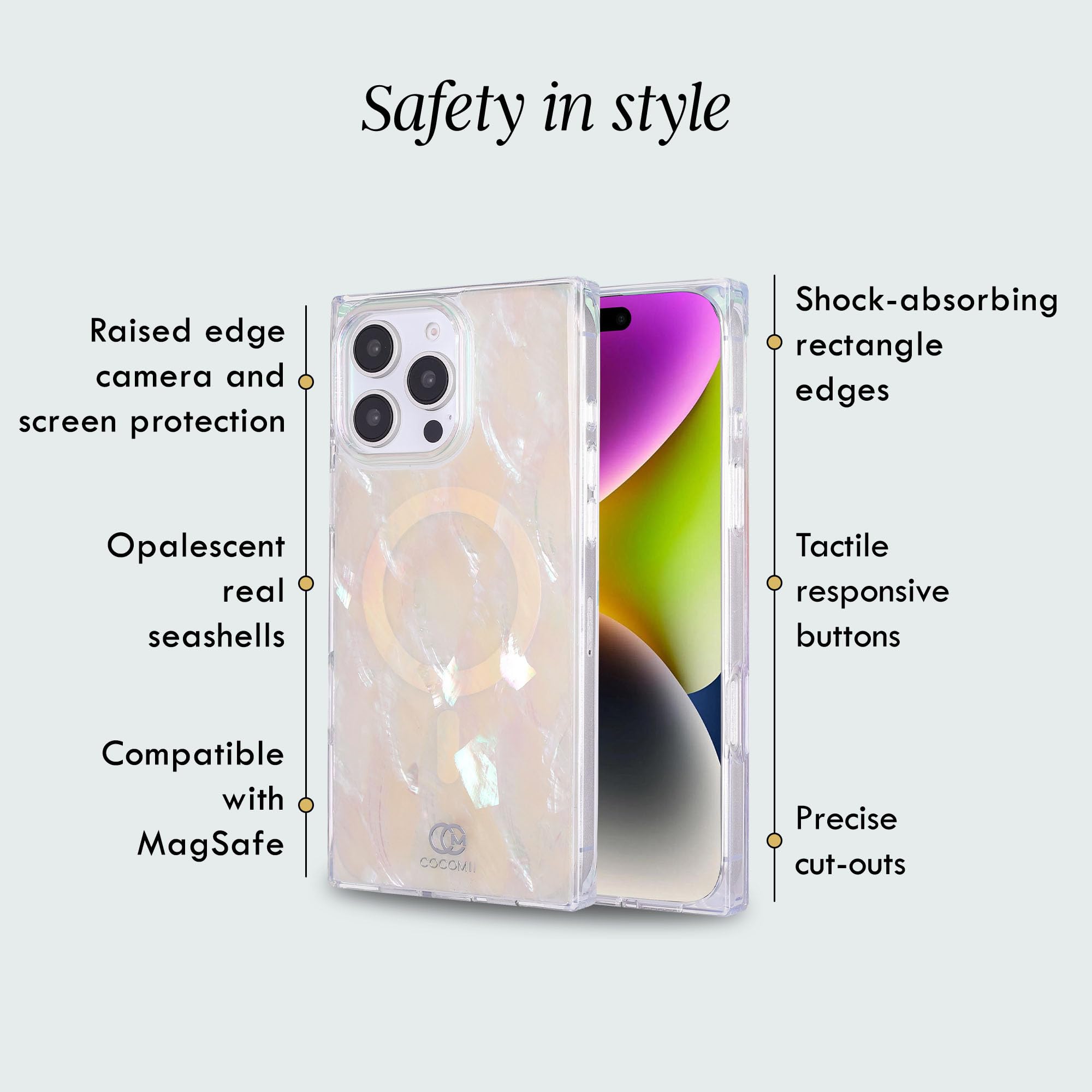 Foto 4 pulgar | Funda Para Teléfono Cocomii Rectangle Real Madreperla Para Iphone 16 Pro Max - Venta Internacional.