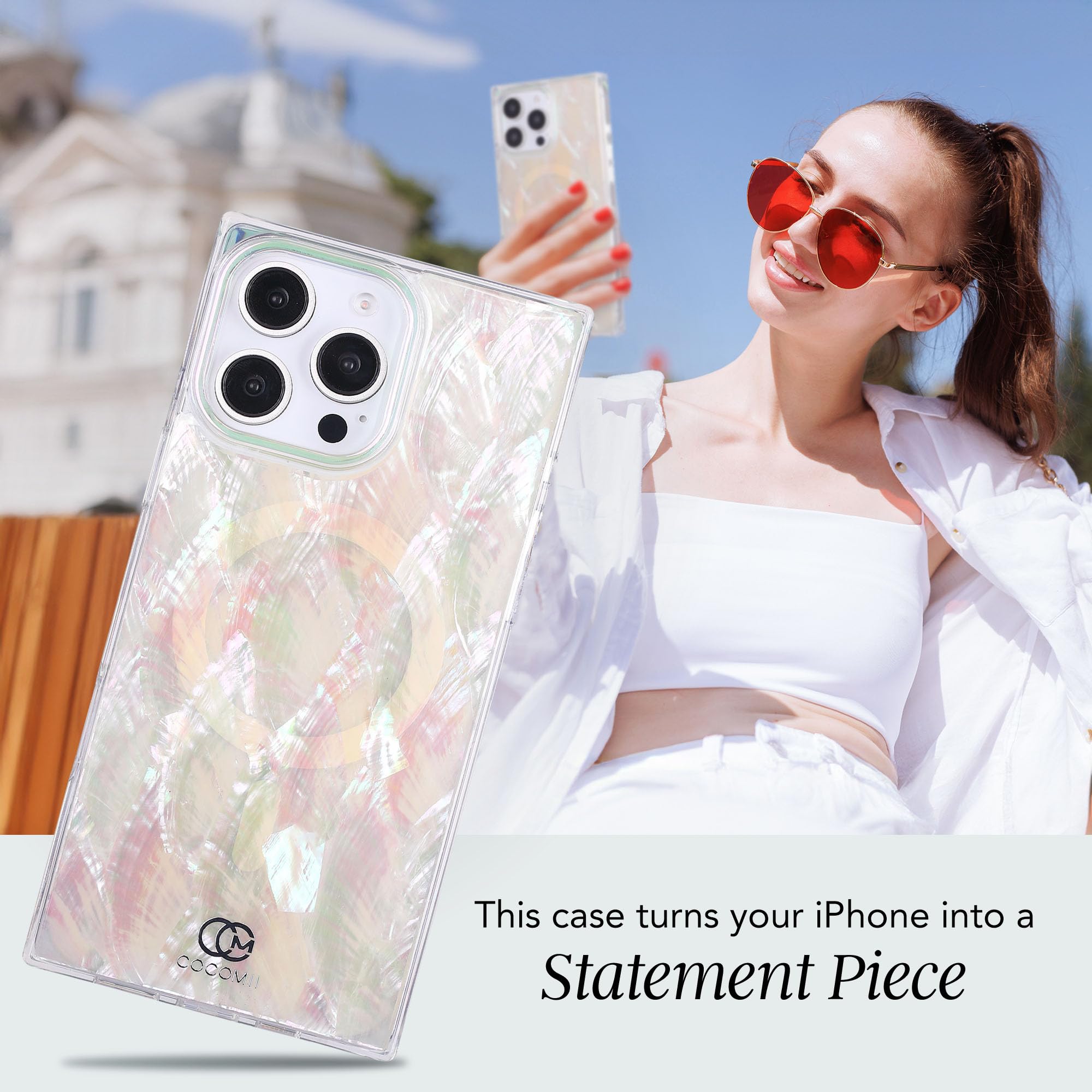 Foto 5 | Funda Para Teléfono Cocomii Rectangle Real Madreperla Para Iphone 16 Pro Max - Venta Internacional.