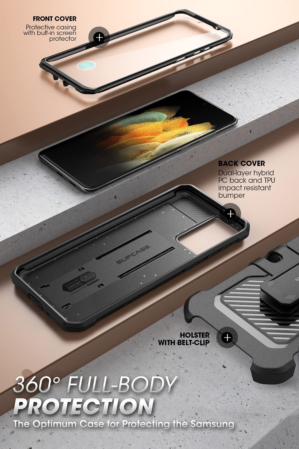 Foto 5 | Funda Supcase Unicorn Beetle Pro Para Samsung Galaxy S21 Fe 5g - Venta Internacional.