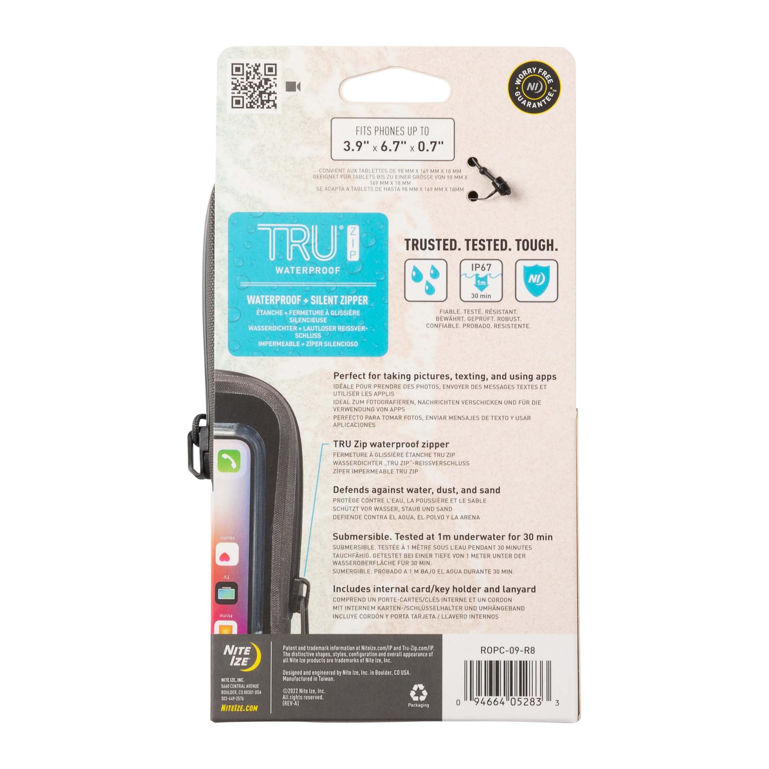 Foto 7 pulgar | Funda Impermeable Para Teléfono Nite Ize Runoff Con Cremallera Tru Ip67, Color Gris - Venta Internacional.