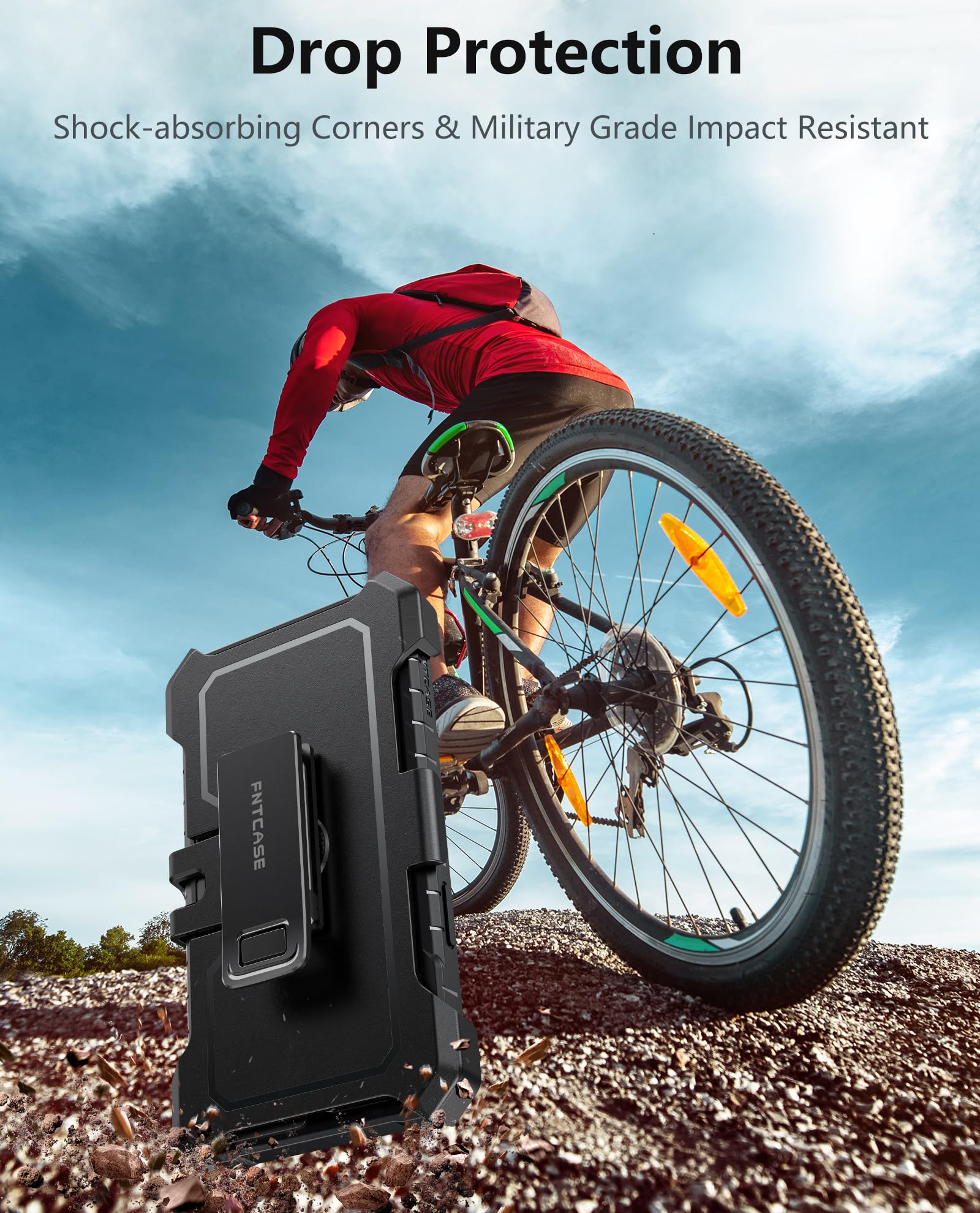 Foto 7 pulgar | Funda De Teléfono Fntcase Para Iphone 13 Pro Max De Grado Militar Negra - Venta Internacional.